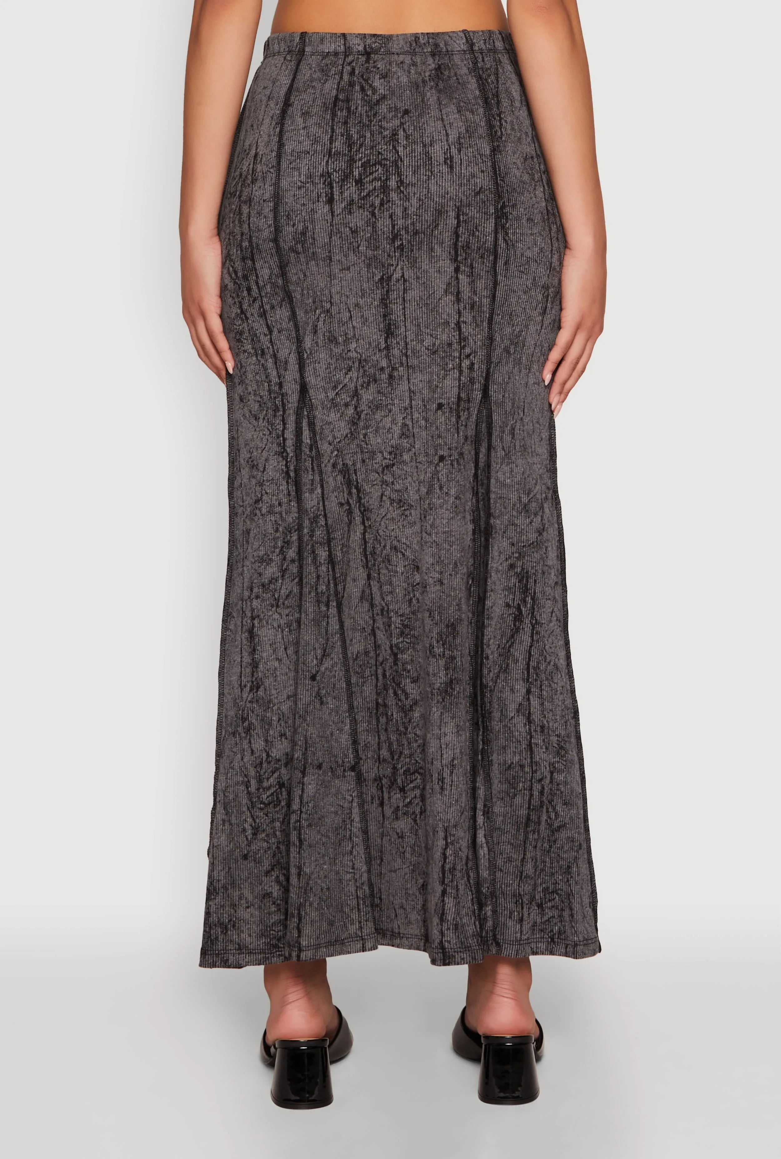 Mineral Wash Pintuck Maxi Skirt sold by Rainbow product image thumbnail 5