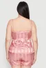 Plus Size Satin Shadow Stripe Pajama Cami and Shorts sold by Rainbow