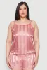 Plus Size Satin Shadow Stripe Pajama Cami and Shorts sold by Rainbow