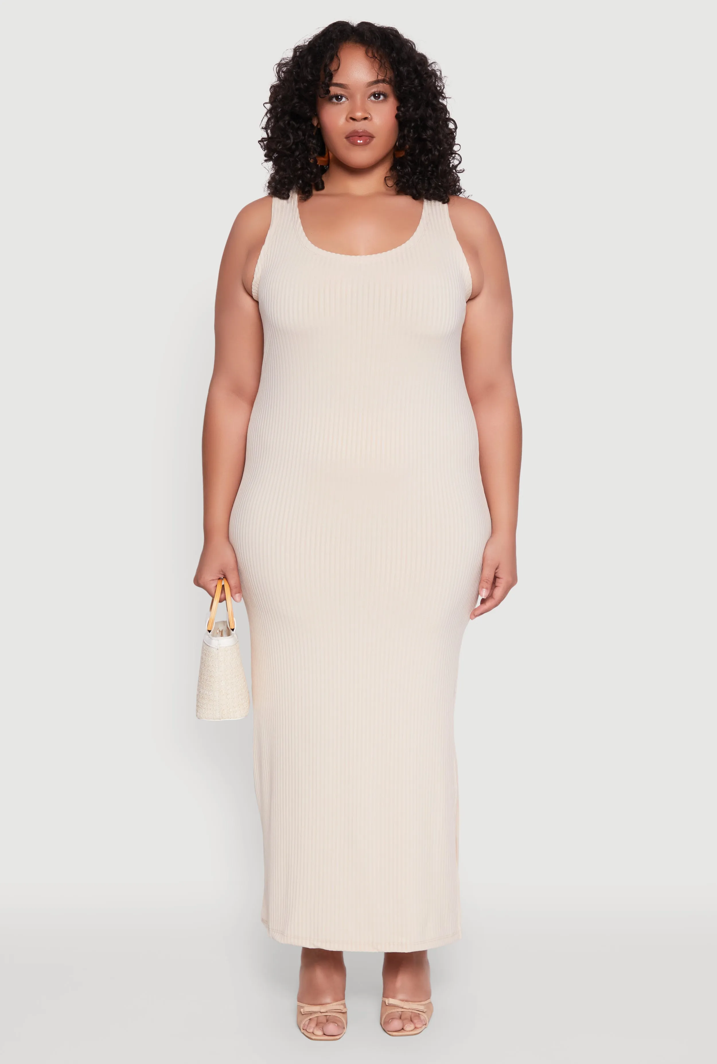 Plus Size Ribbed Knit Maxi Tank Dress sold by Rainbow product image thumbnail 2