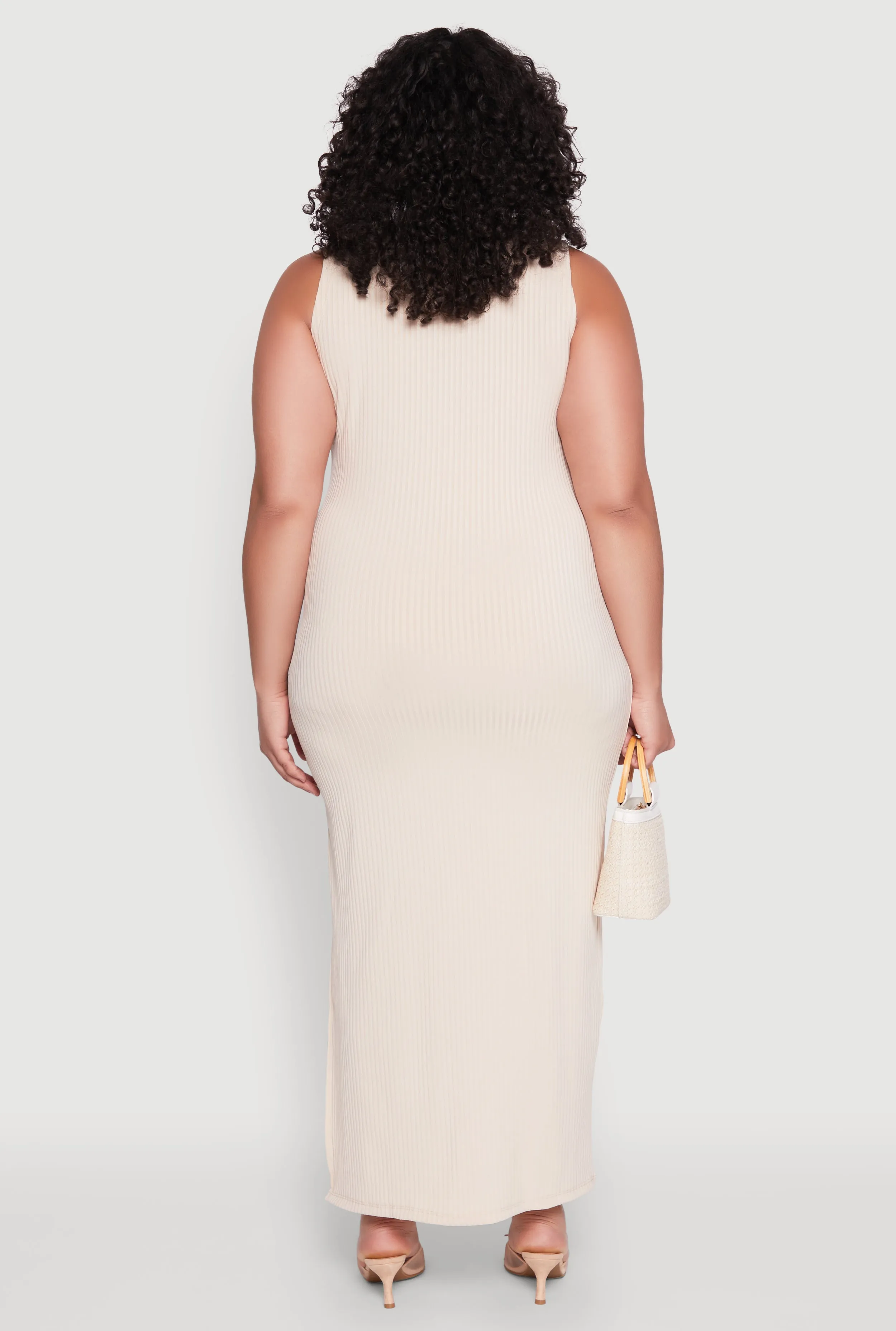 Plus Size Ribbed Knit Maxi Tank Dress sold by Rainbow product image thumbnail 5