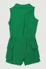 Little Girls Gauze Knit Utility Romper sold by Rainbow