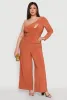 Plus Size One Shoulder Keyhole Top sold by Rainbow