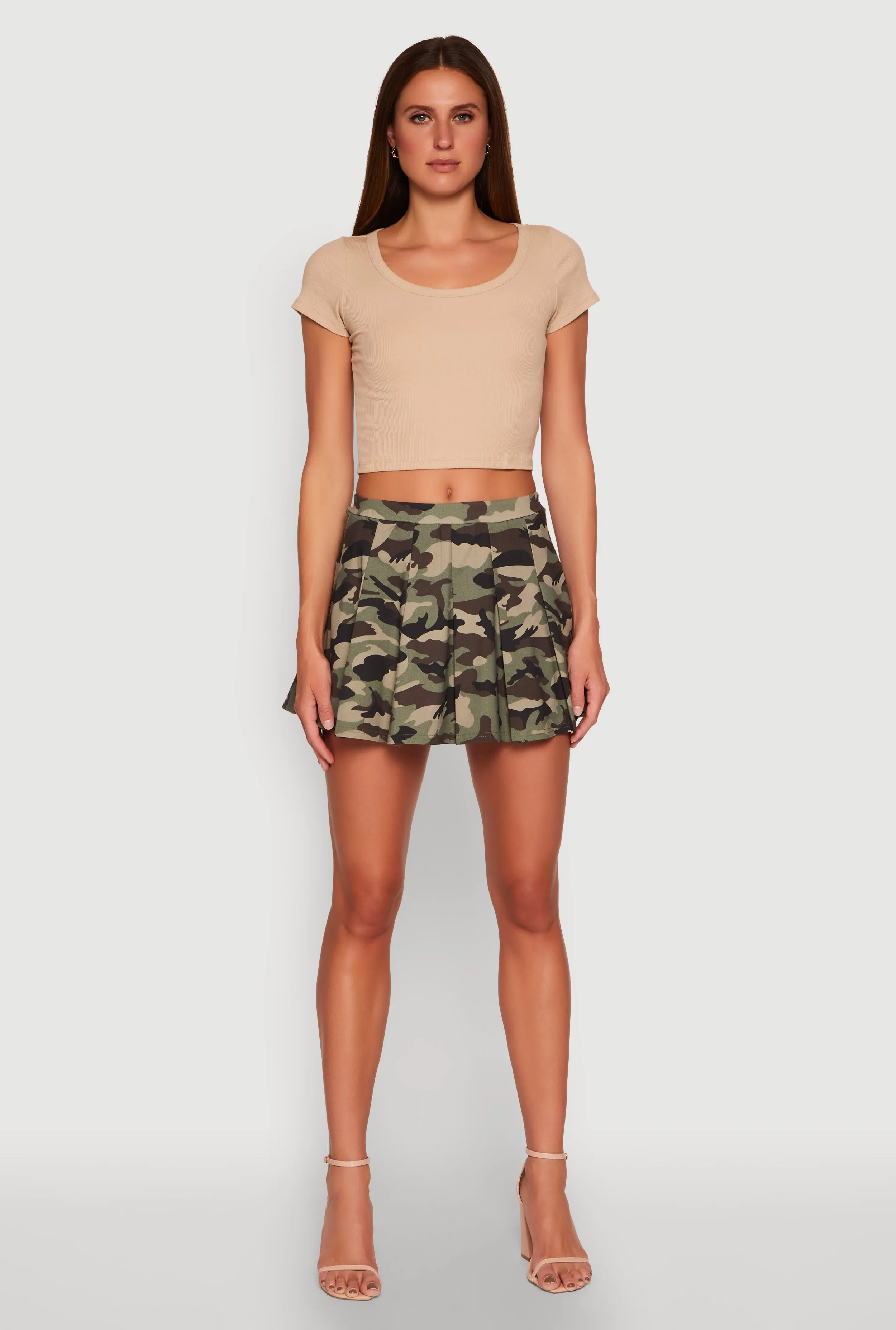 Printed High Waist Pleated Skirt sold by Rainbow product image thumbnail 2