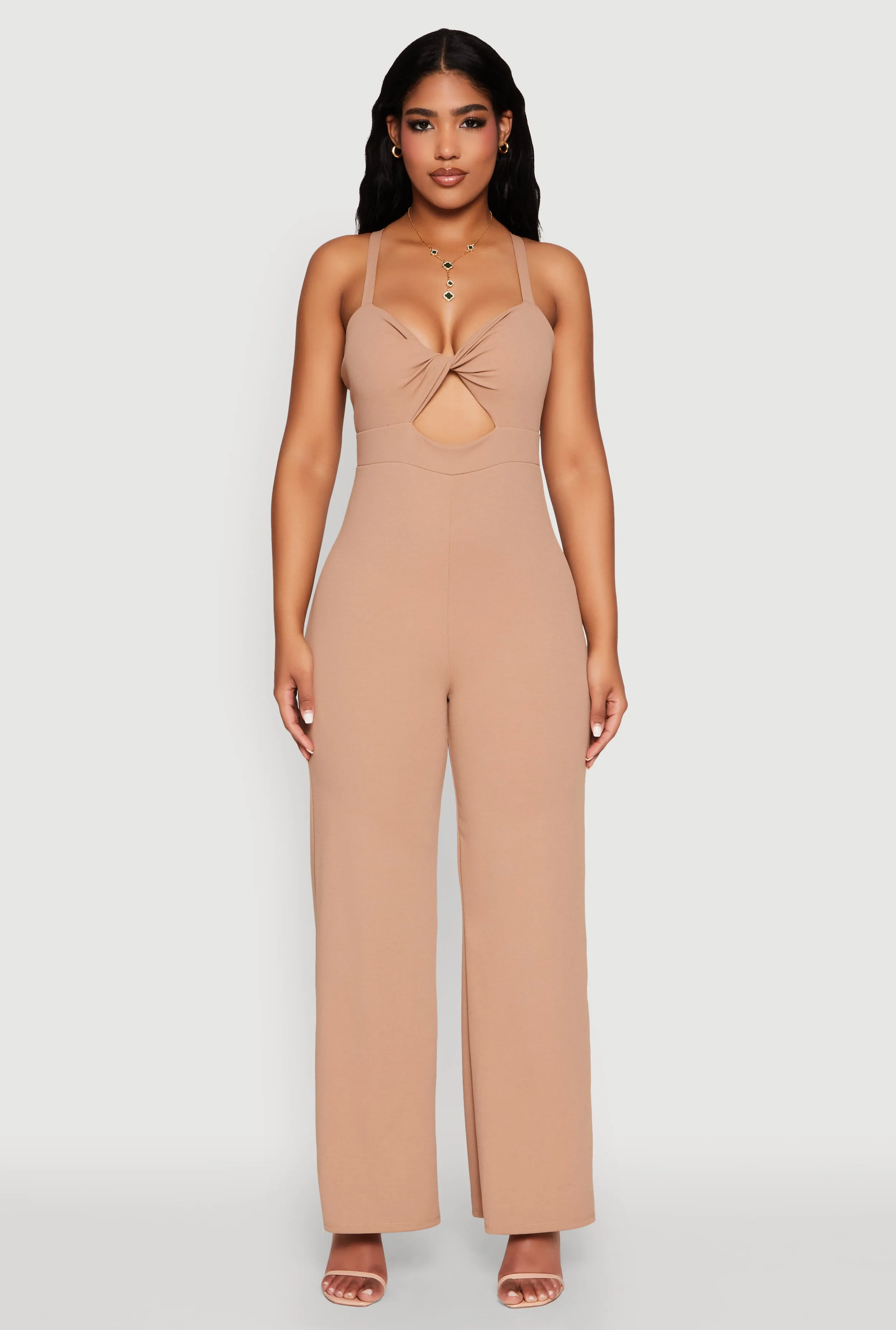 Crepe Knit Twist Front Jumpsuit sold by Rainbow product image thumbnail 2