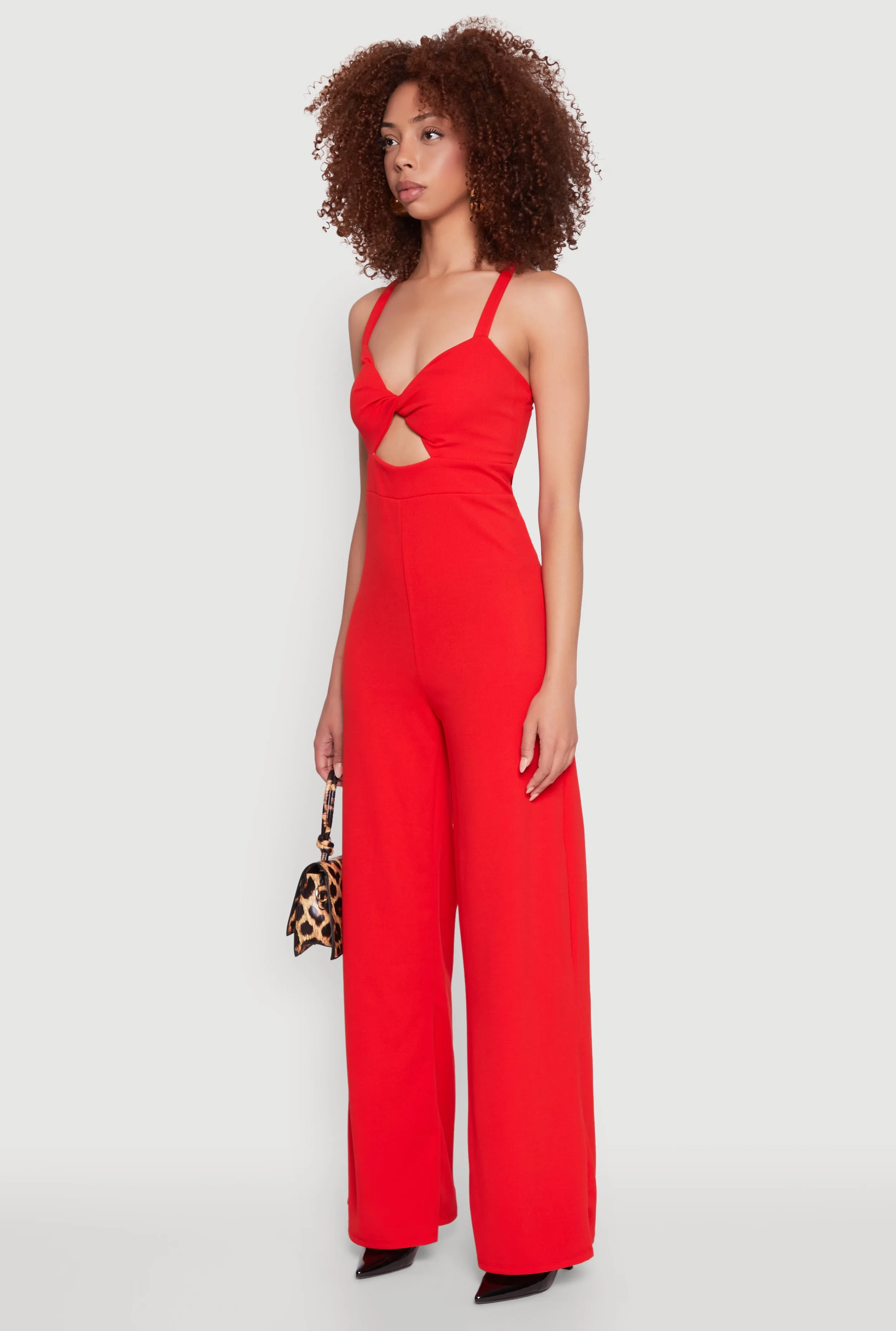 Crepe Knit Twist Front Jumpsuit sold by Rainbow product image thumbnail 3