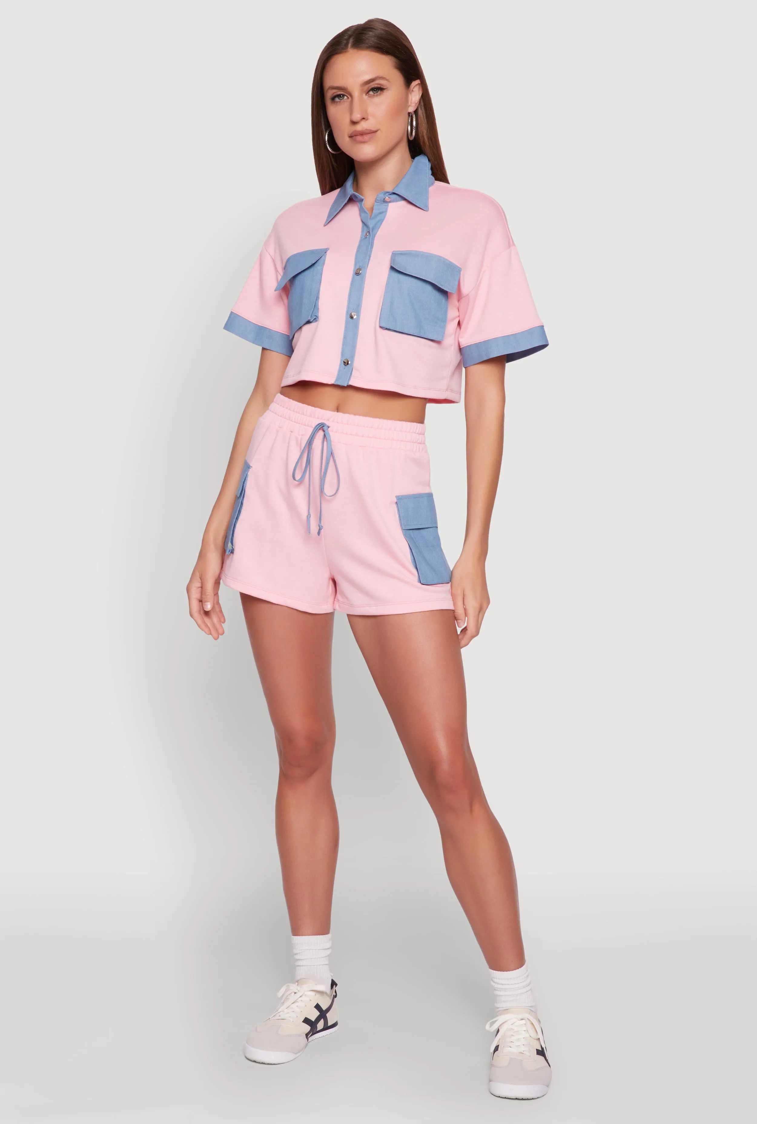 Chambray Cargo Pocket Sweatshorts sold by Rainbow product image thumbnail 2