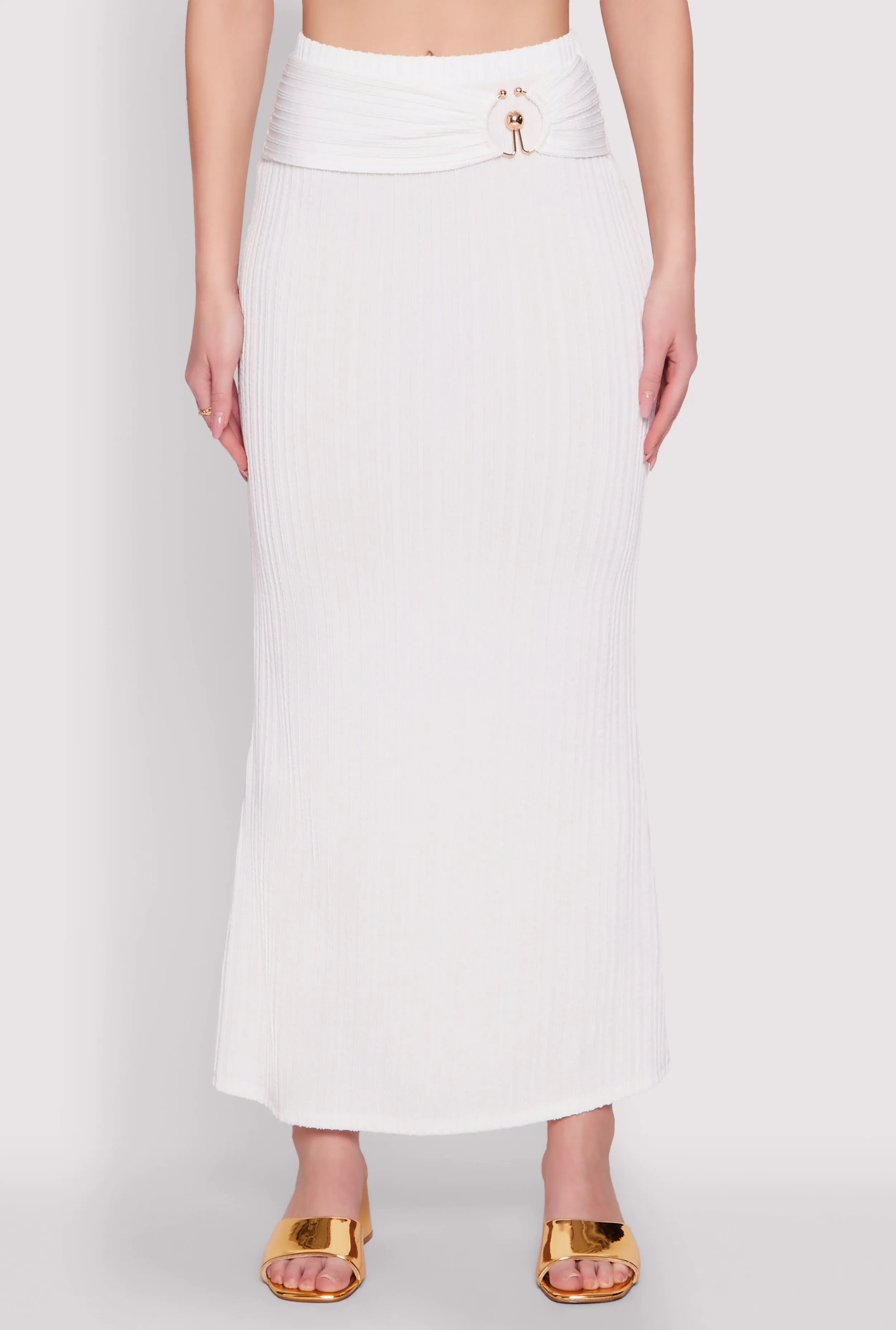 O Ring Metallic Detail Maxi Skirt sold by Rainbow product image thumbnail 3