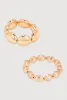 Metallic Beaded Stretch Bracelets Set of 2 sold by Rainbow