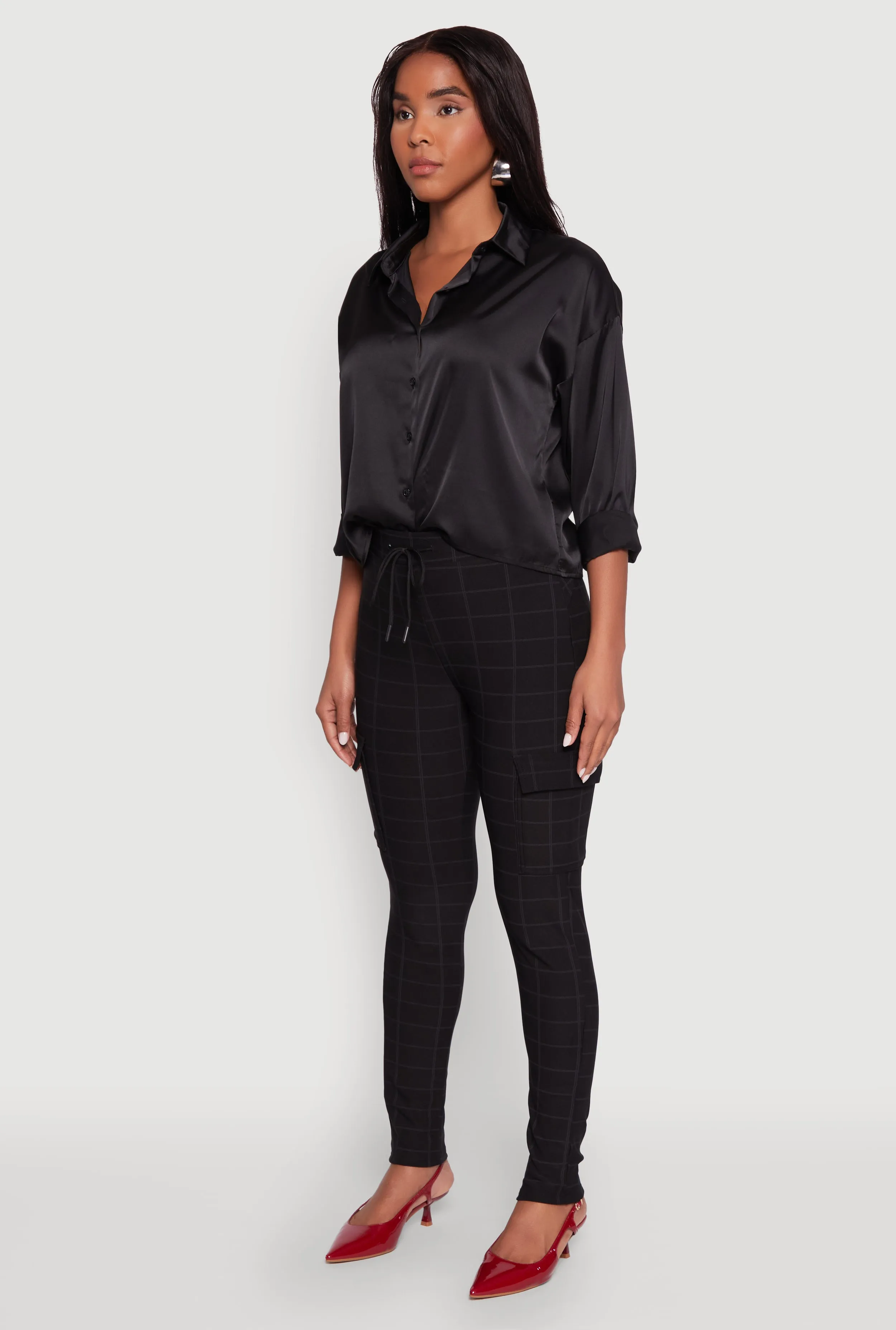 Body Contour Drawstring Waist Dress Pants sold by Rainbow product image thumbnail 3