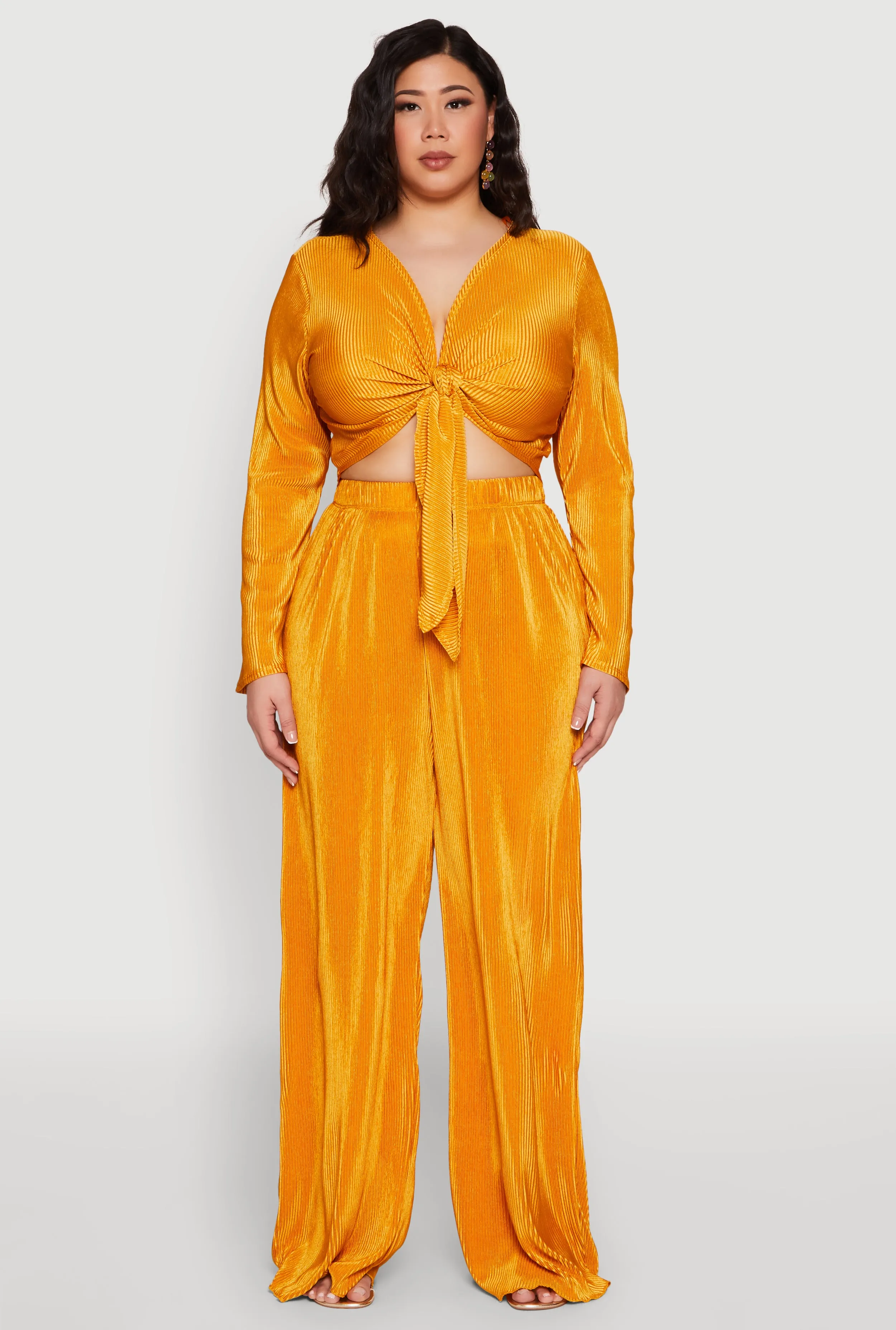 Plus Size Plisse Palazzo Pants sold by Rainbow