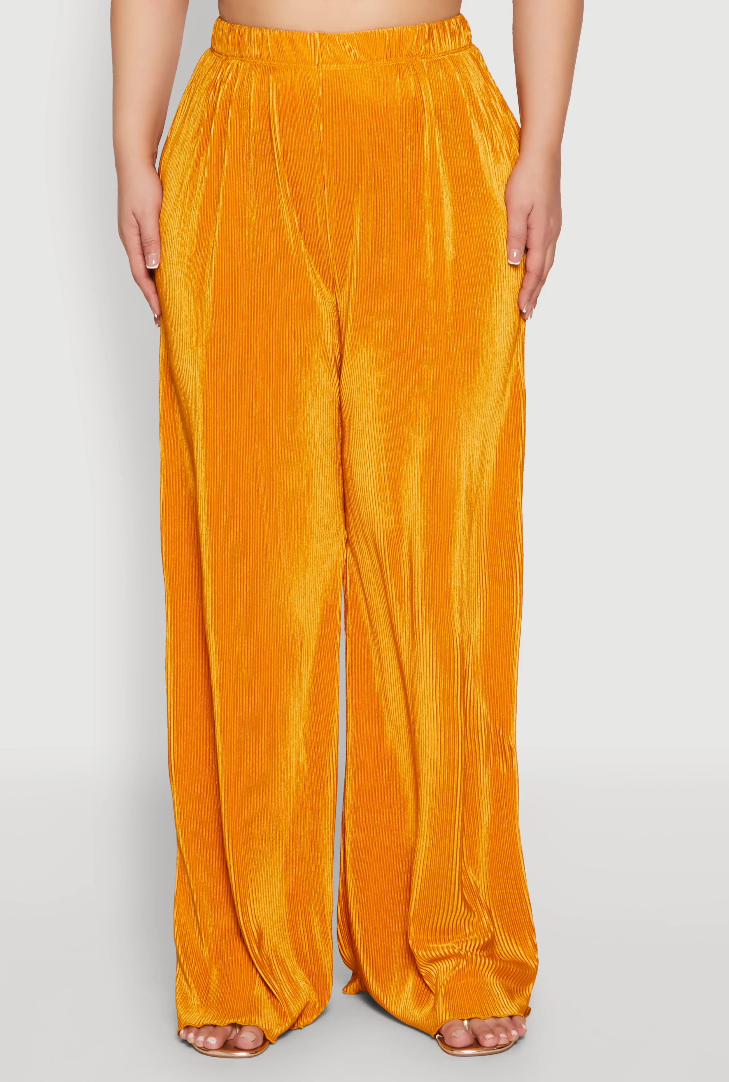 Plus Size Plisse Palazzo Pants sold by Rainbow product image thumbnail 3