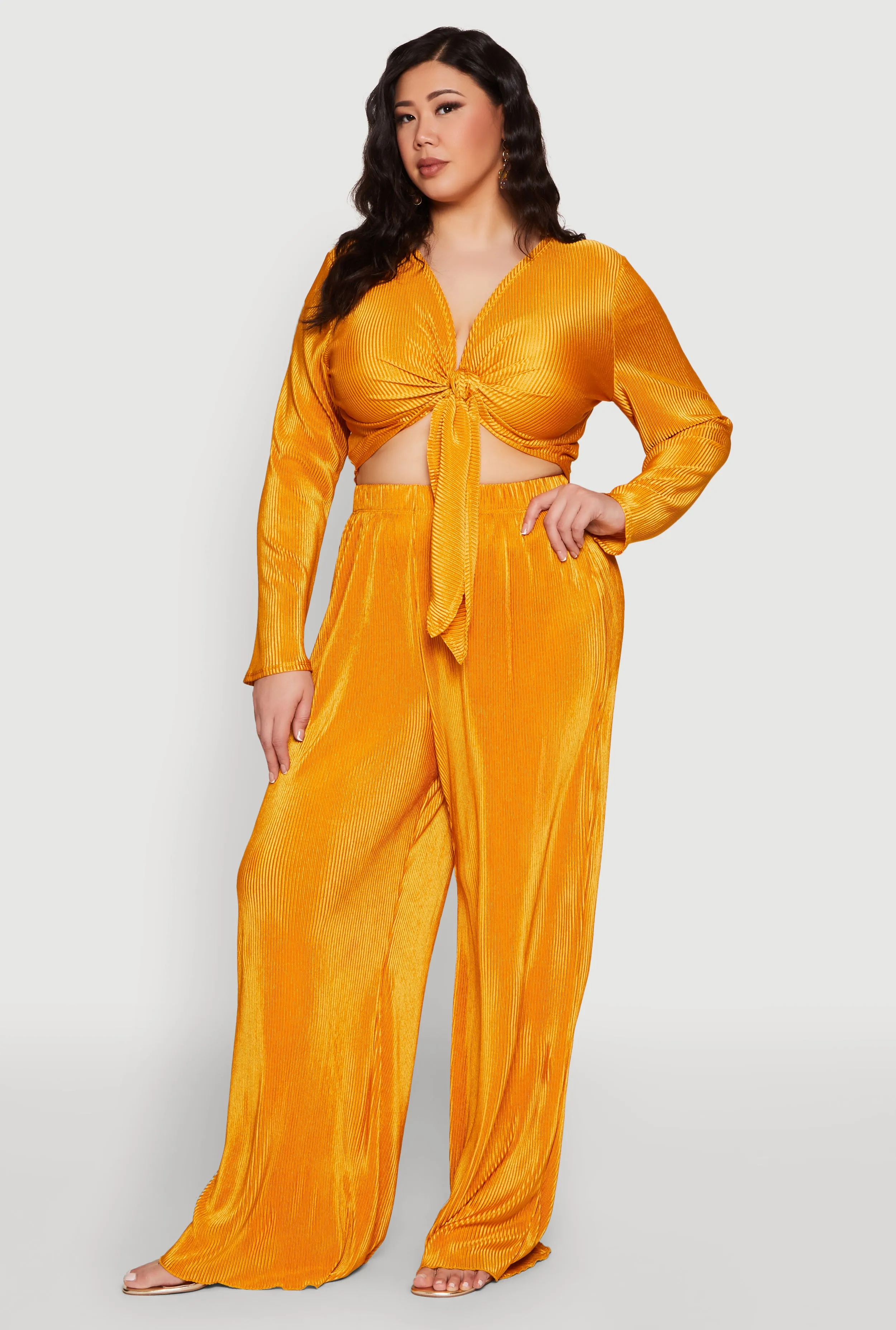 Plus Size Plisse Palazzo Pants sold by Rainbow product image thumbnail 2