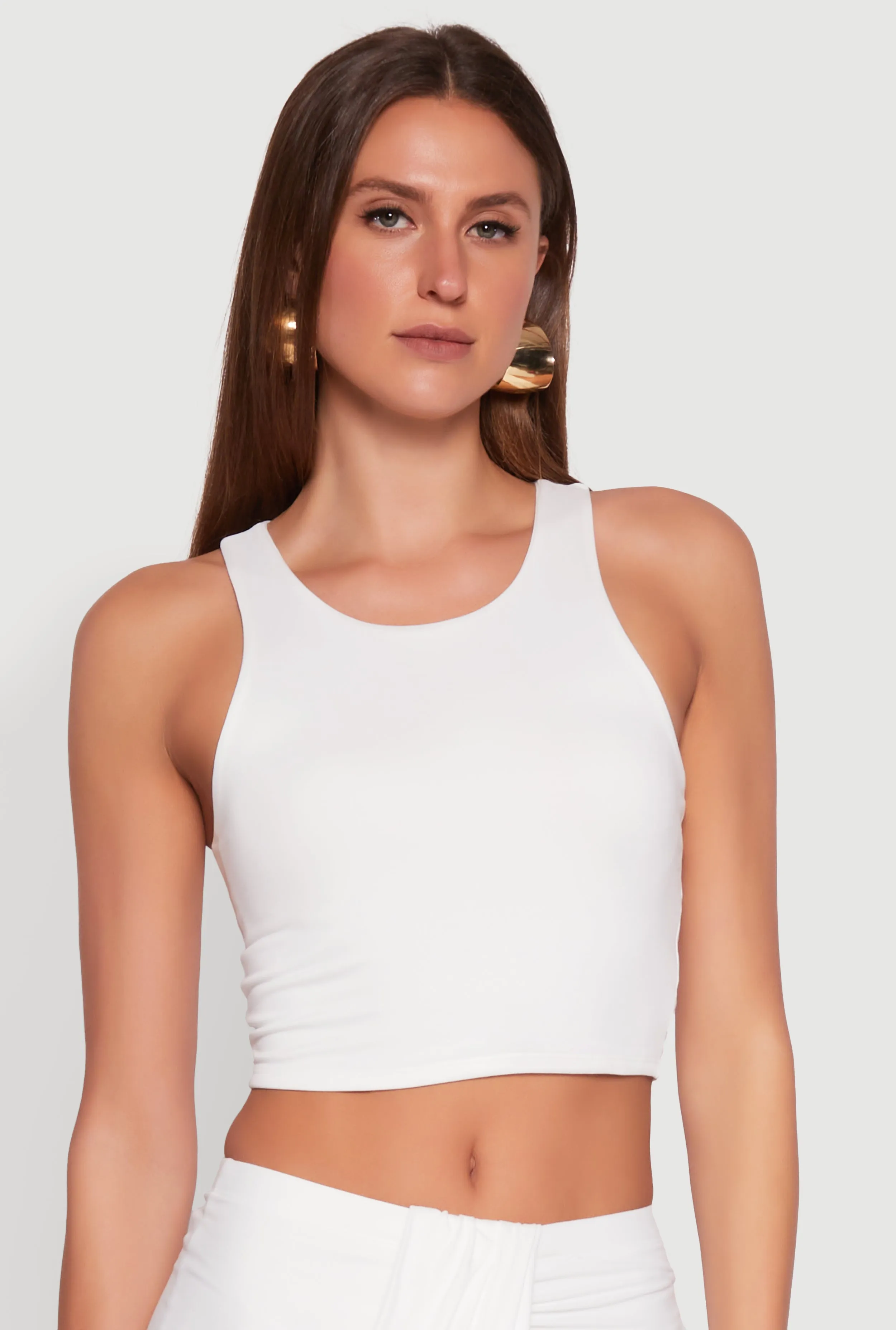 Soft Knit Cropped Tank Top sold by Rainbow