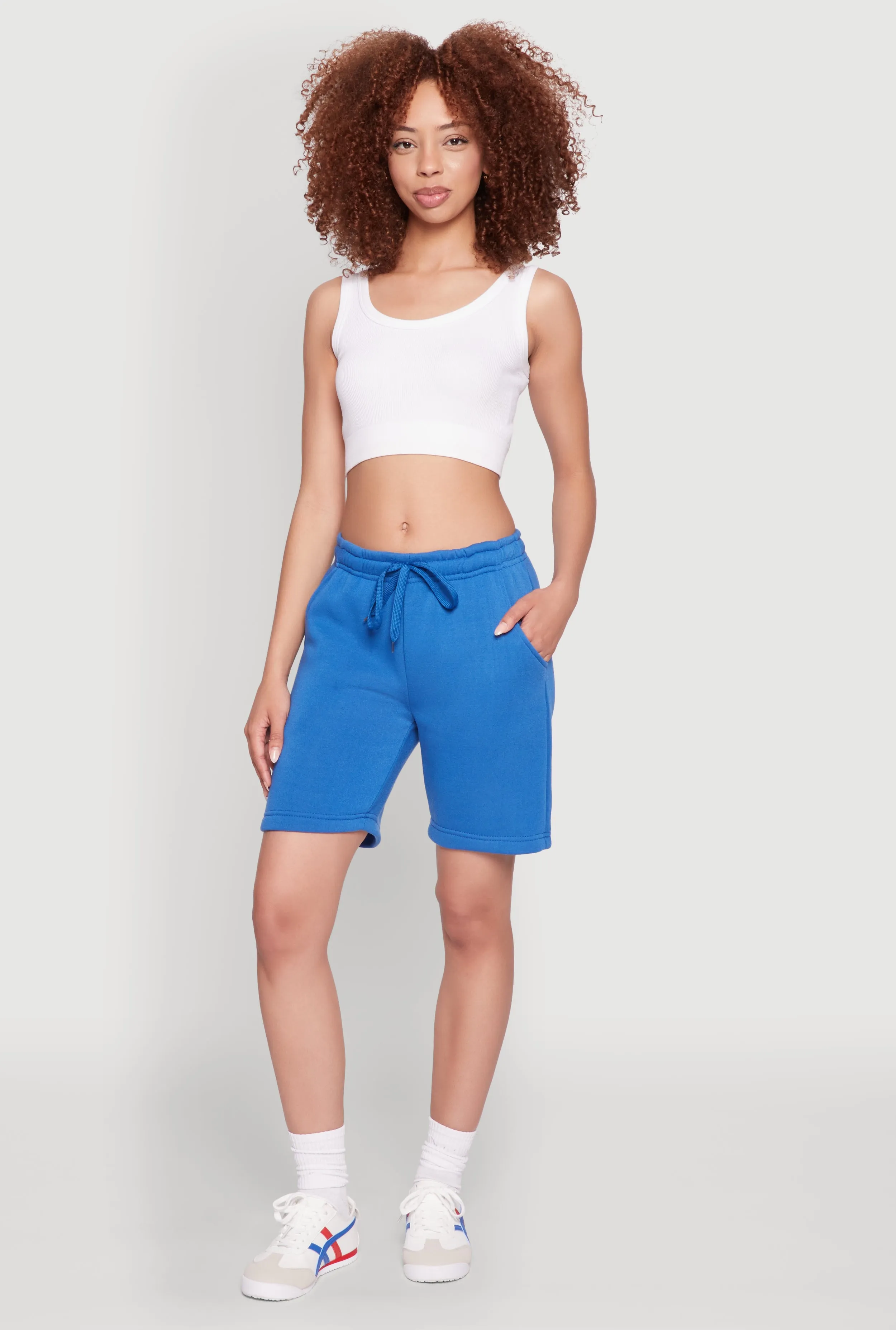 Drawstring Waist Sweatshorts sold by Rainbow