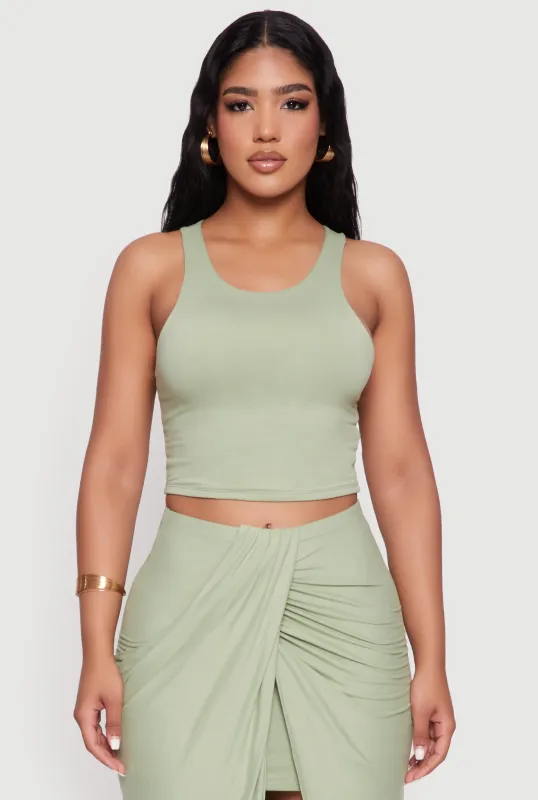 Soft Knit Cropped Tank Top sold by Rainbow