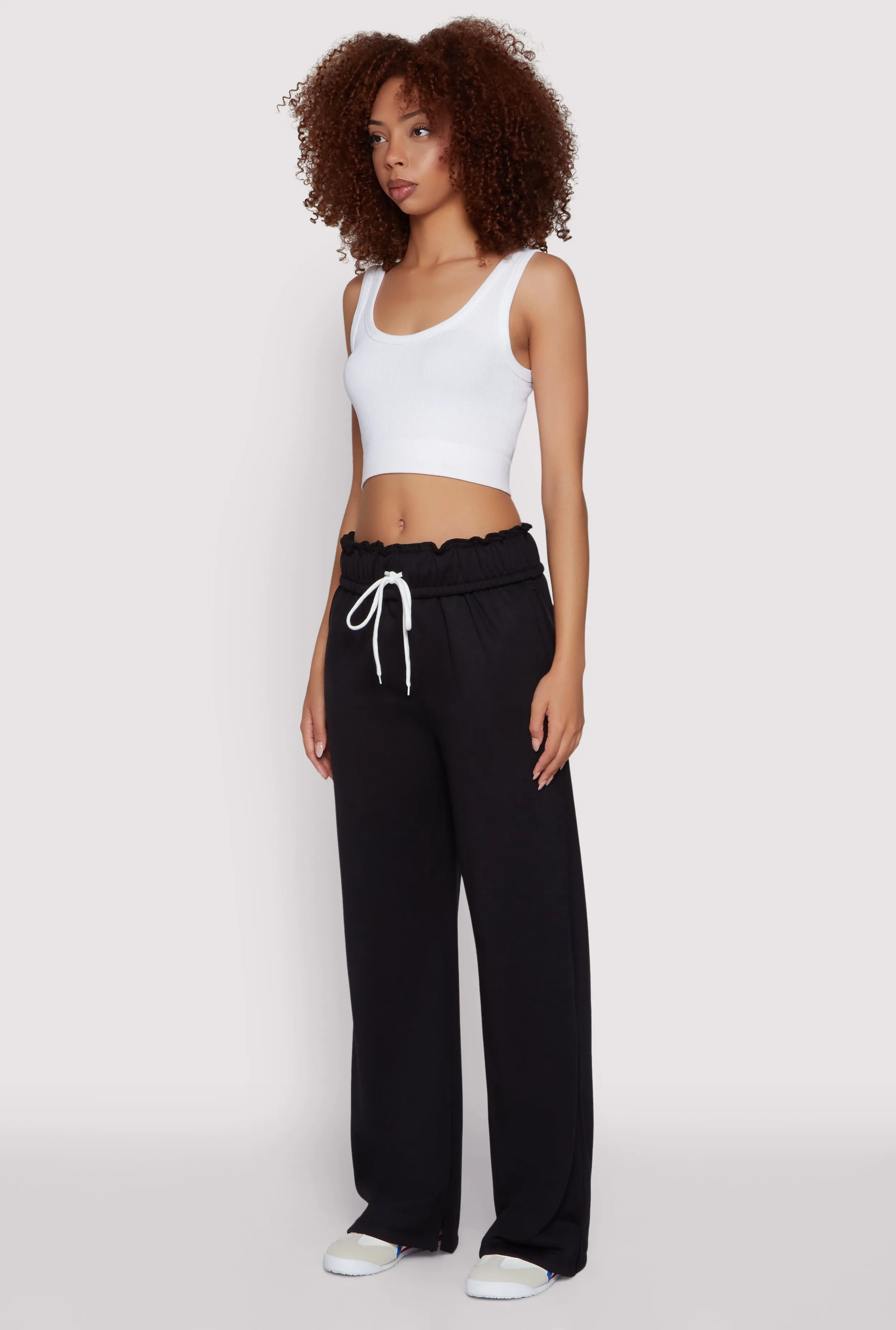 Drawstring Paper Bag Waist Sweatpants sold by Rainbow product image thumbnail 3