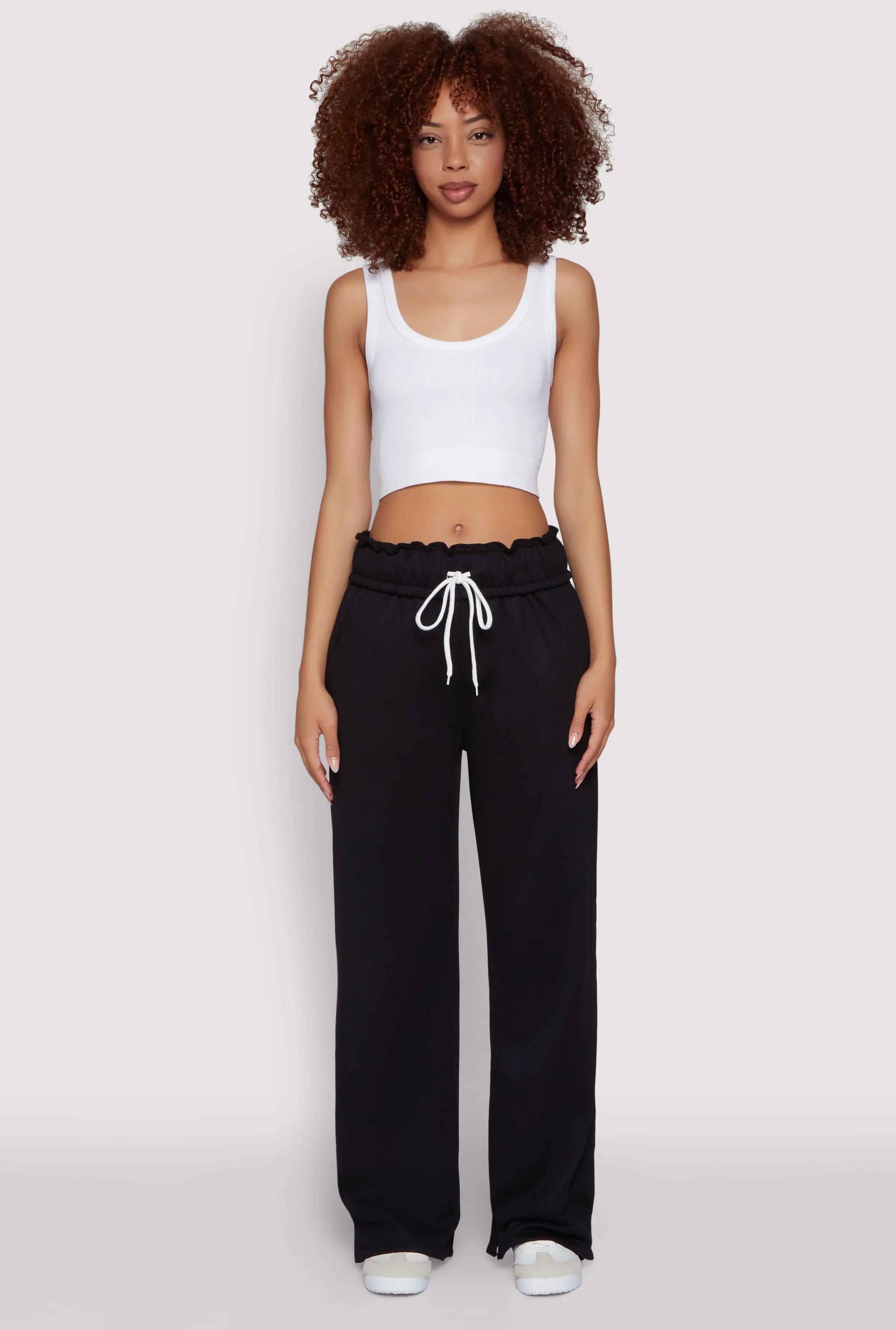 Drawstring Paper Bag Waist Sweatpants sold by Rainbow product image thumbnail 2