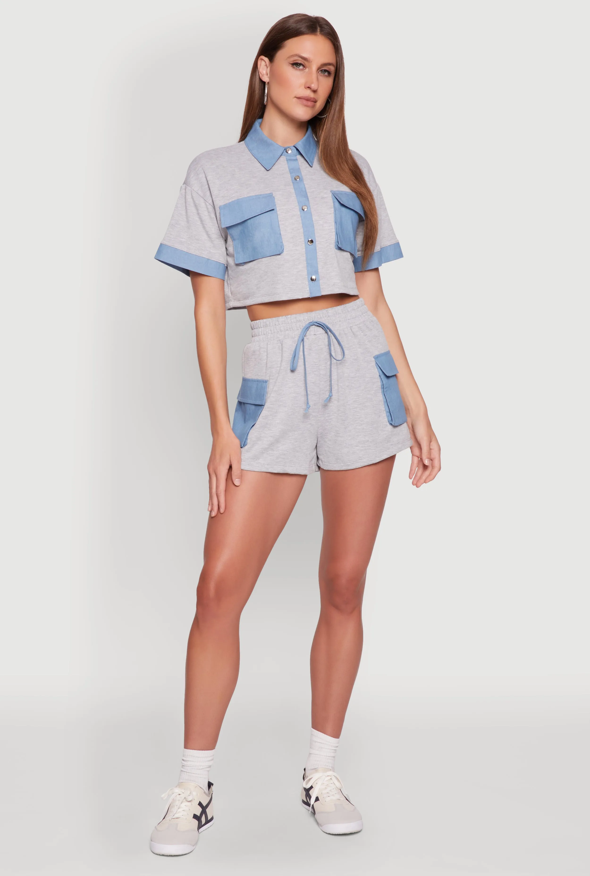 Chambray Cargo Pocket Sweatshorts sold by Rainbow product image thumbnail 2