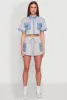 Chambray Cargo Pocket Sweatshorts sold by Rainbow