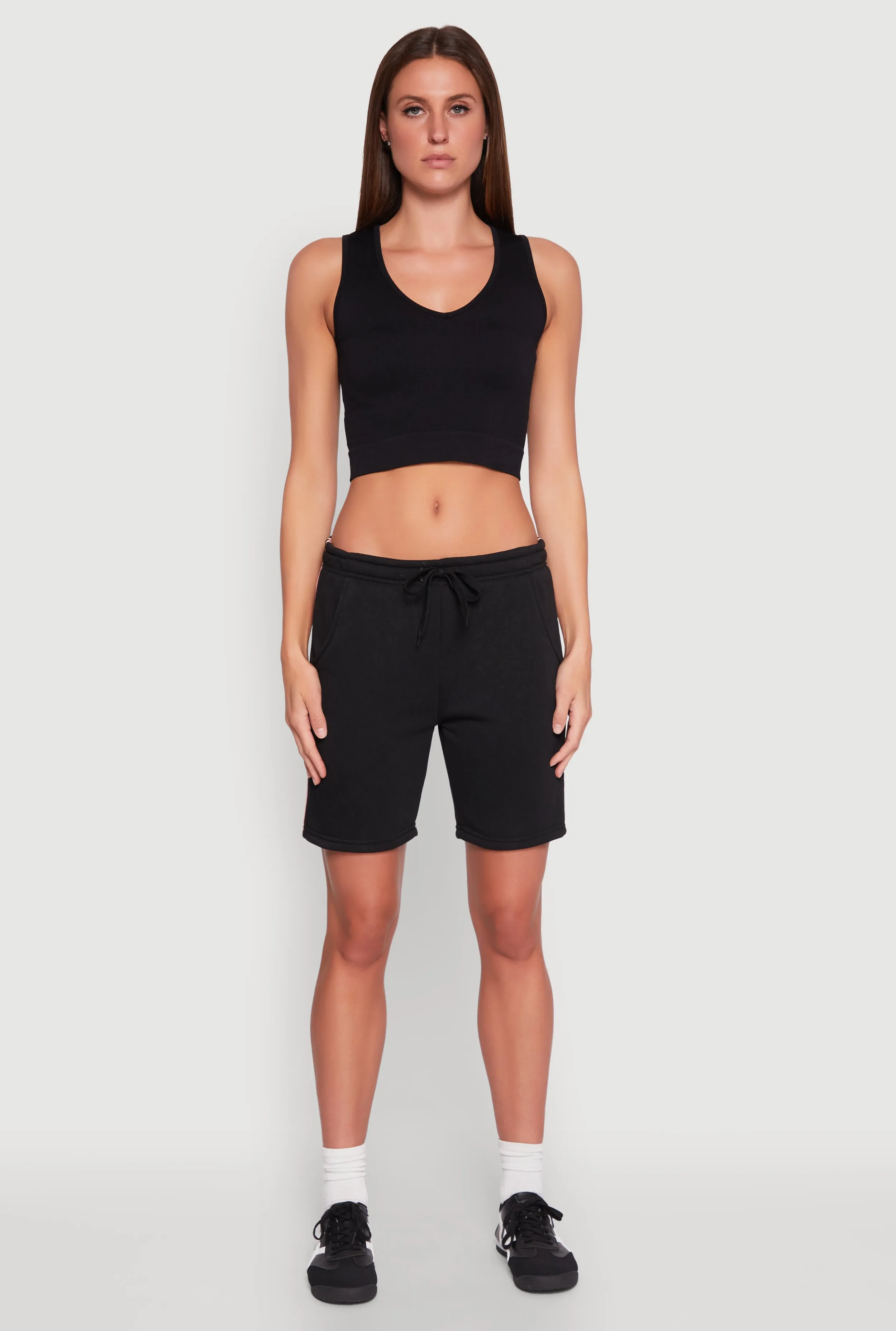 Varsity Stripe Sweatshorts sold by Rainbow product image thumbnail 2