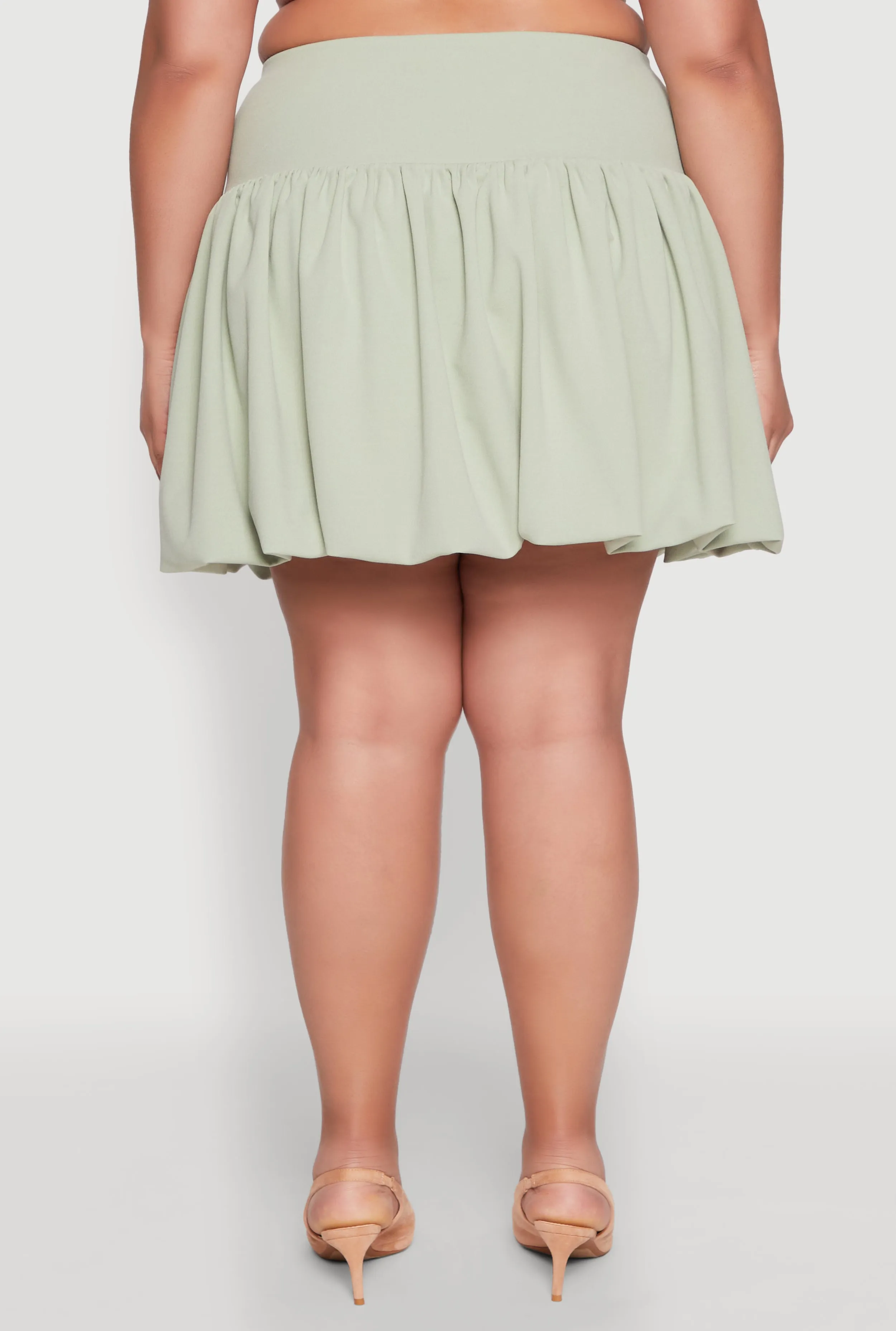 Plus Size Crepe Knit Bubble Skirt sold by Rainbow product image thumbnail 5