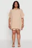 Plus Size Airy Oversized Slit Hem Shirt sold by Rainbow