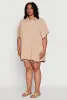 Plus Size Airy Oversized Slit Hem Shirt sold by Rainbow