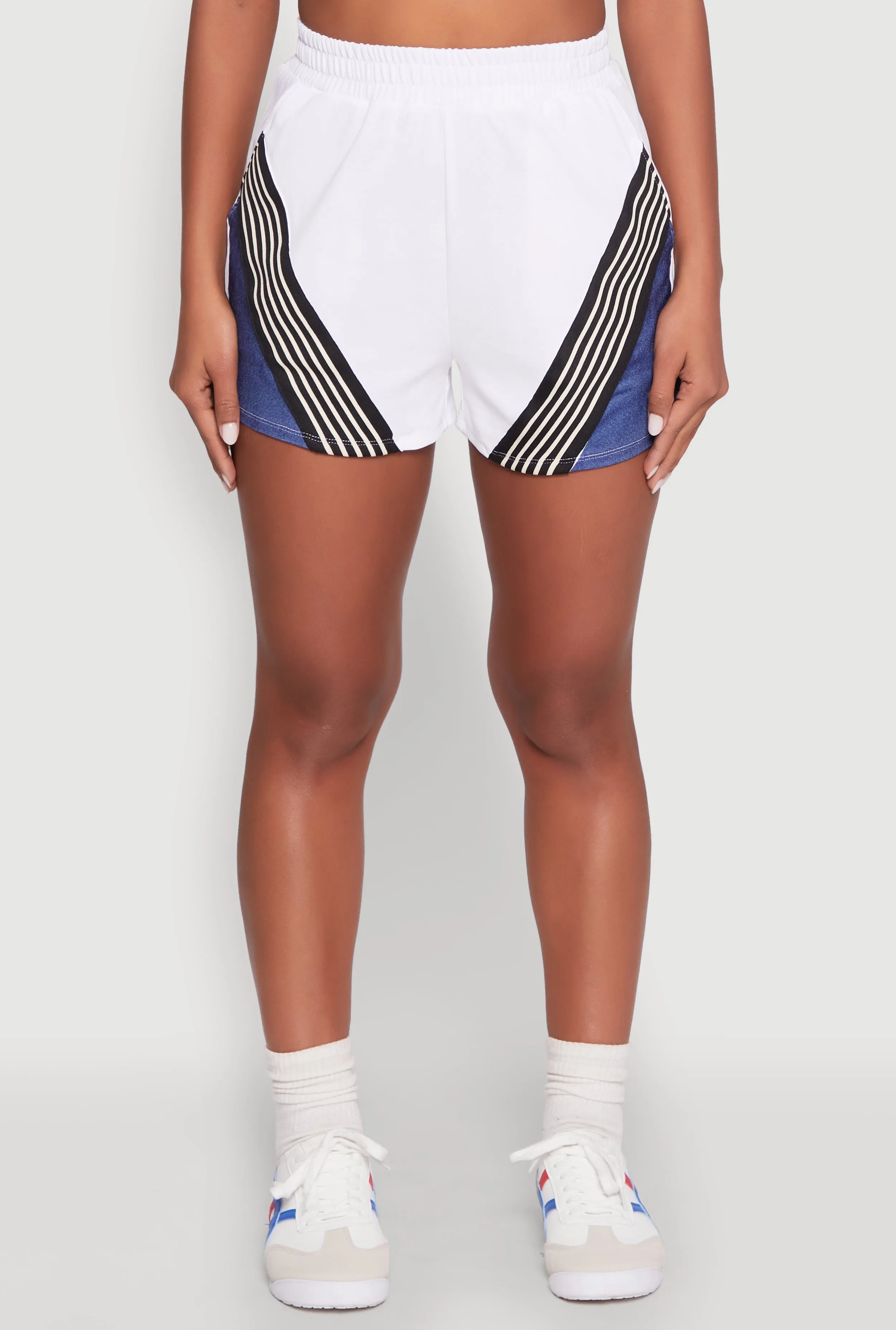 Color Block Stripe Detail Shorts sold by Rainbow product image thumbnail 3