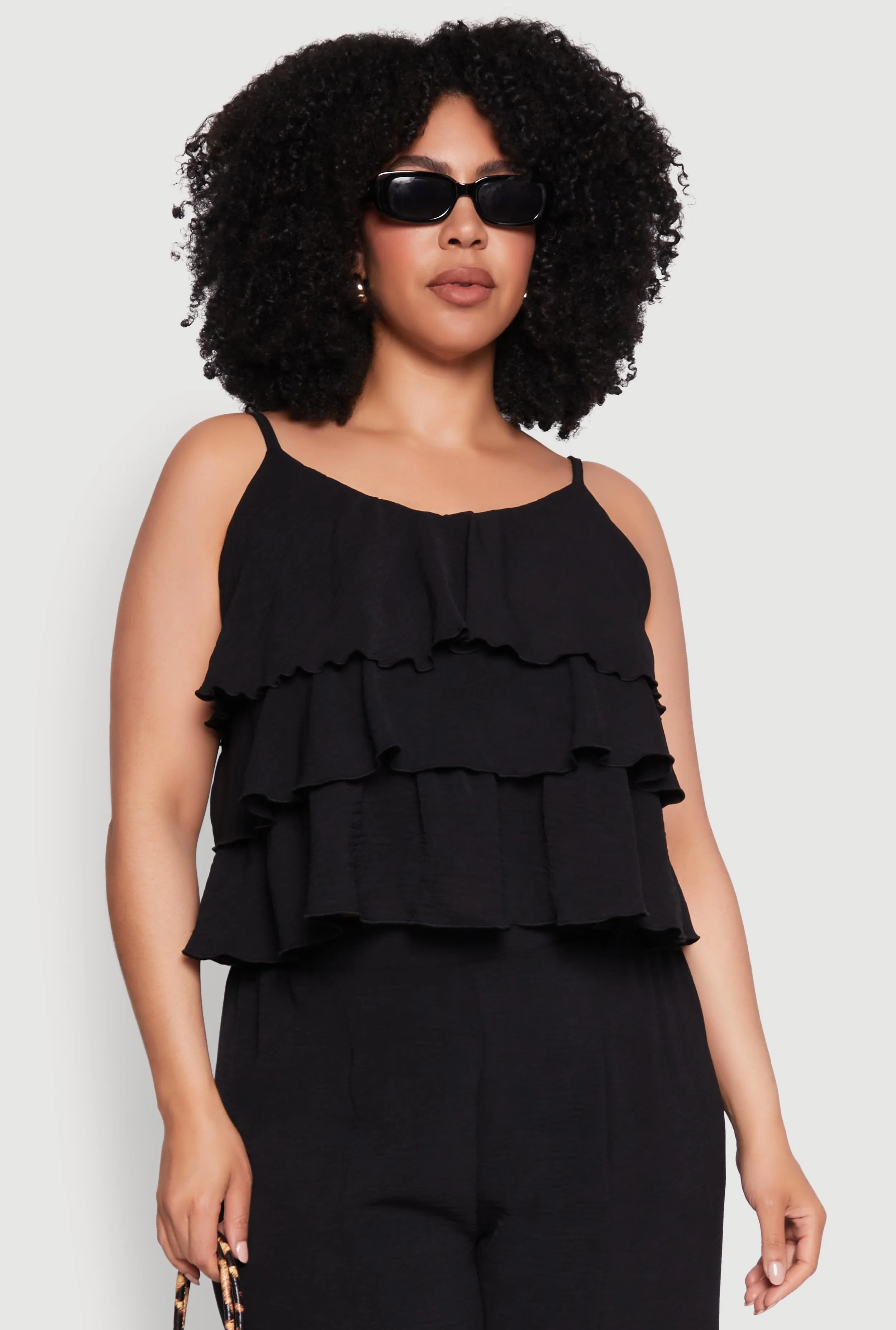 Plus Size Airy Tiered Cami sold by Rainbow