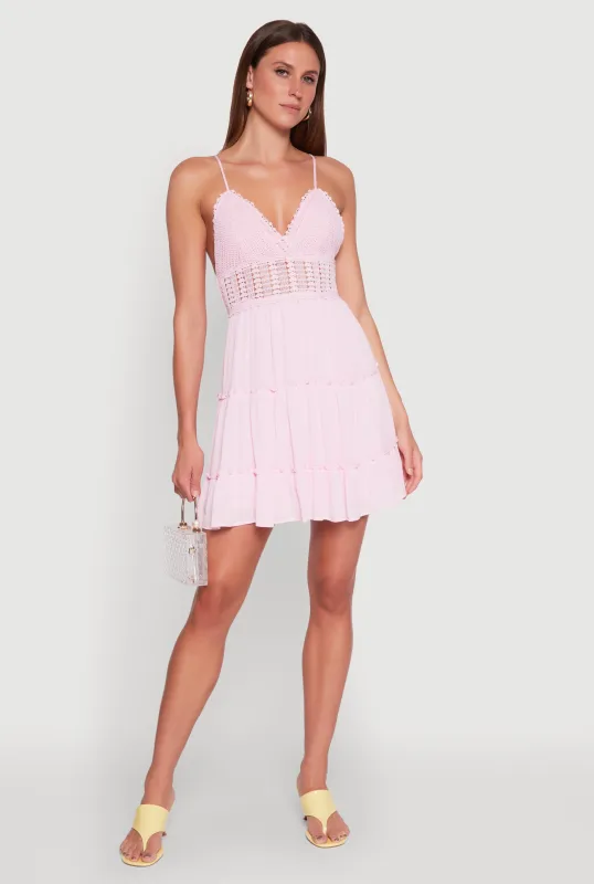 Crochet Tiered Dress sold by Rainbow