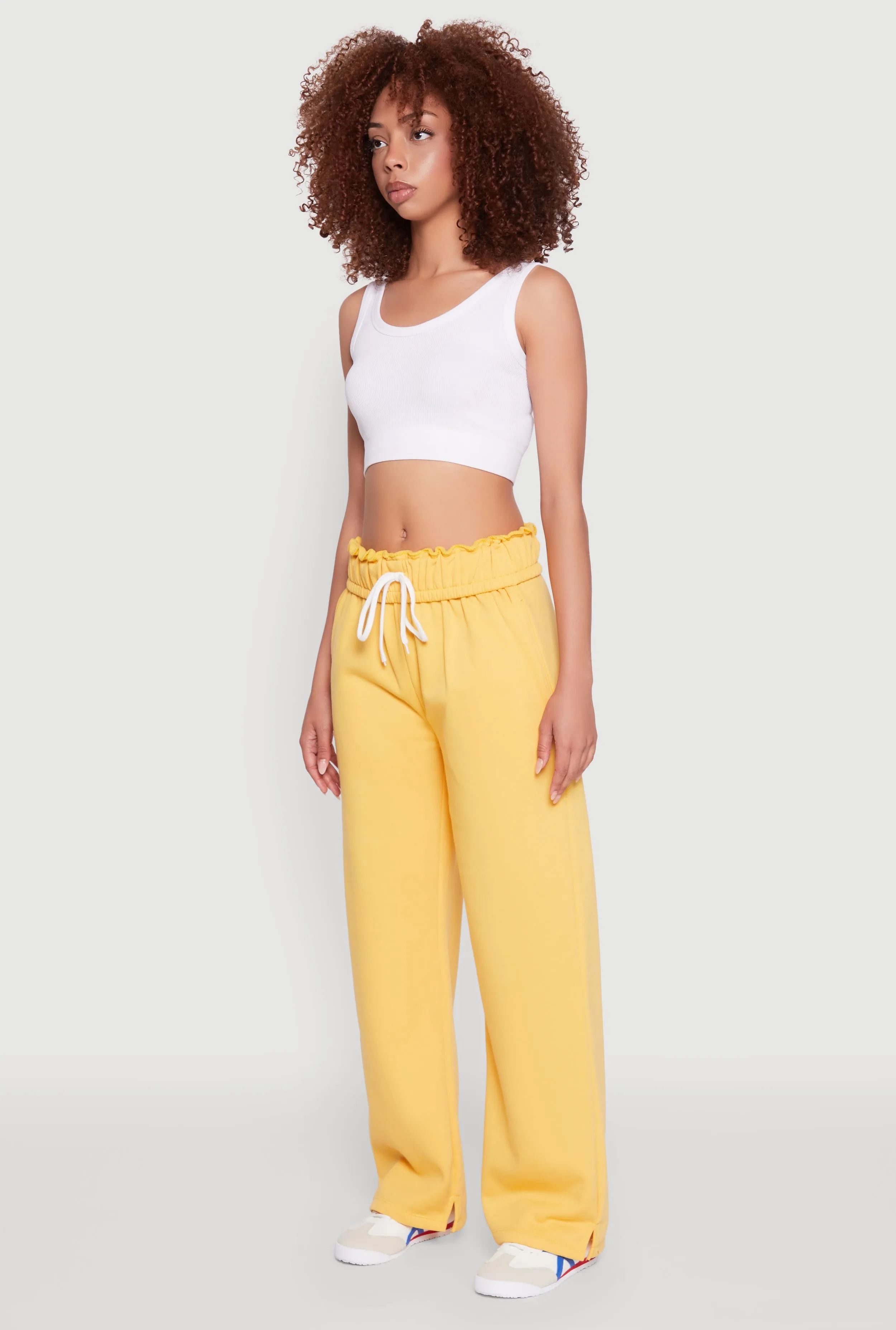 Drawstring Paper Bag Waist Sweatpants sold by Rainbow product image thumbnail 3