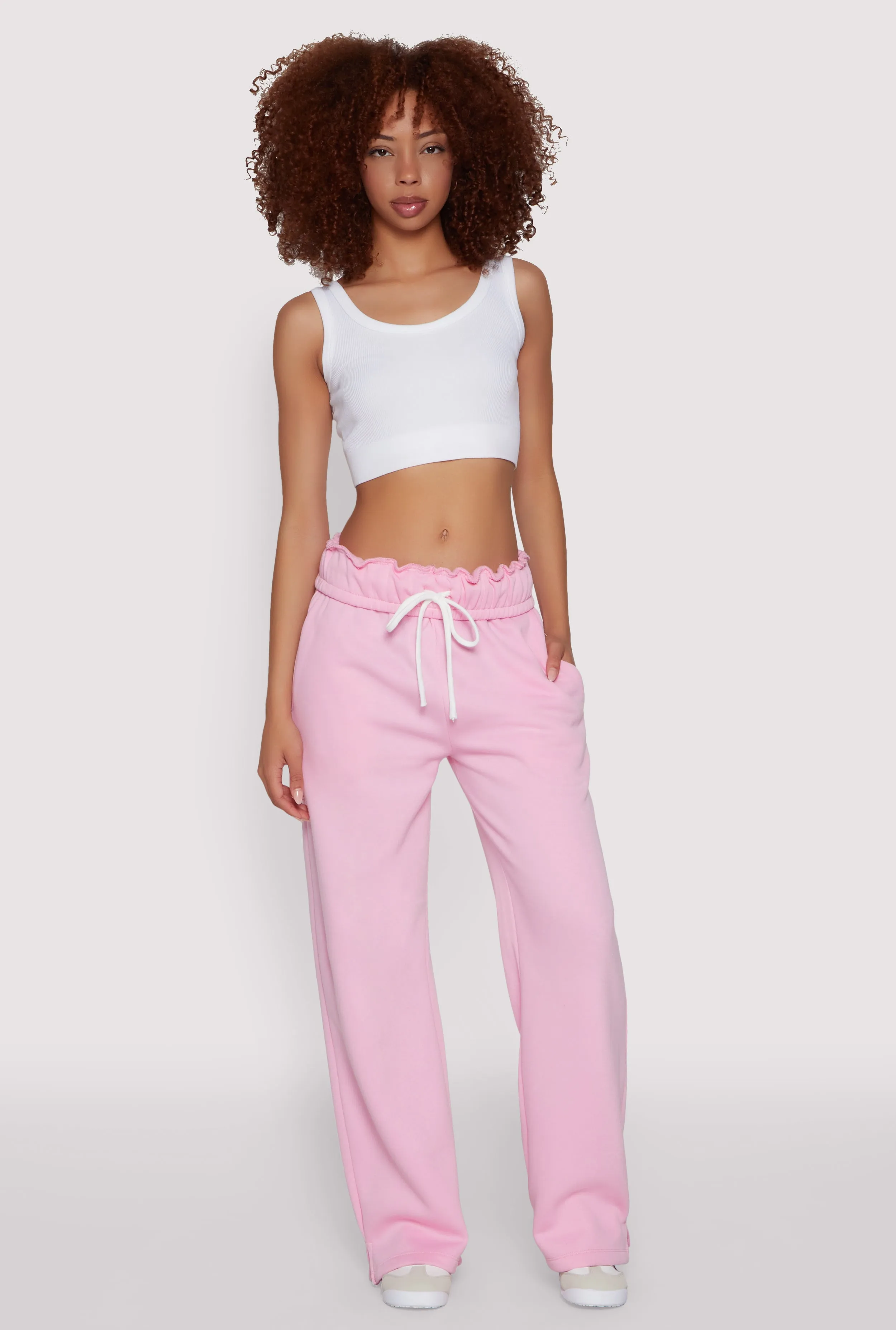 Drawstring Paper Bag Waist Sweatpants sold by Rainbow product image thumbnail 2