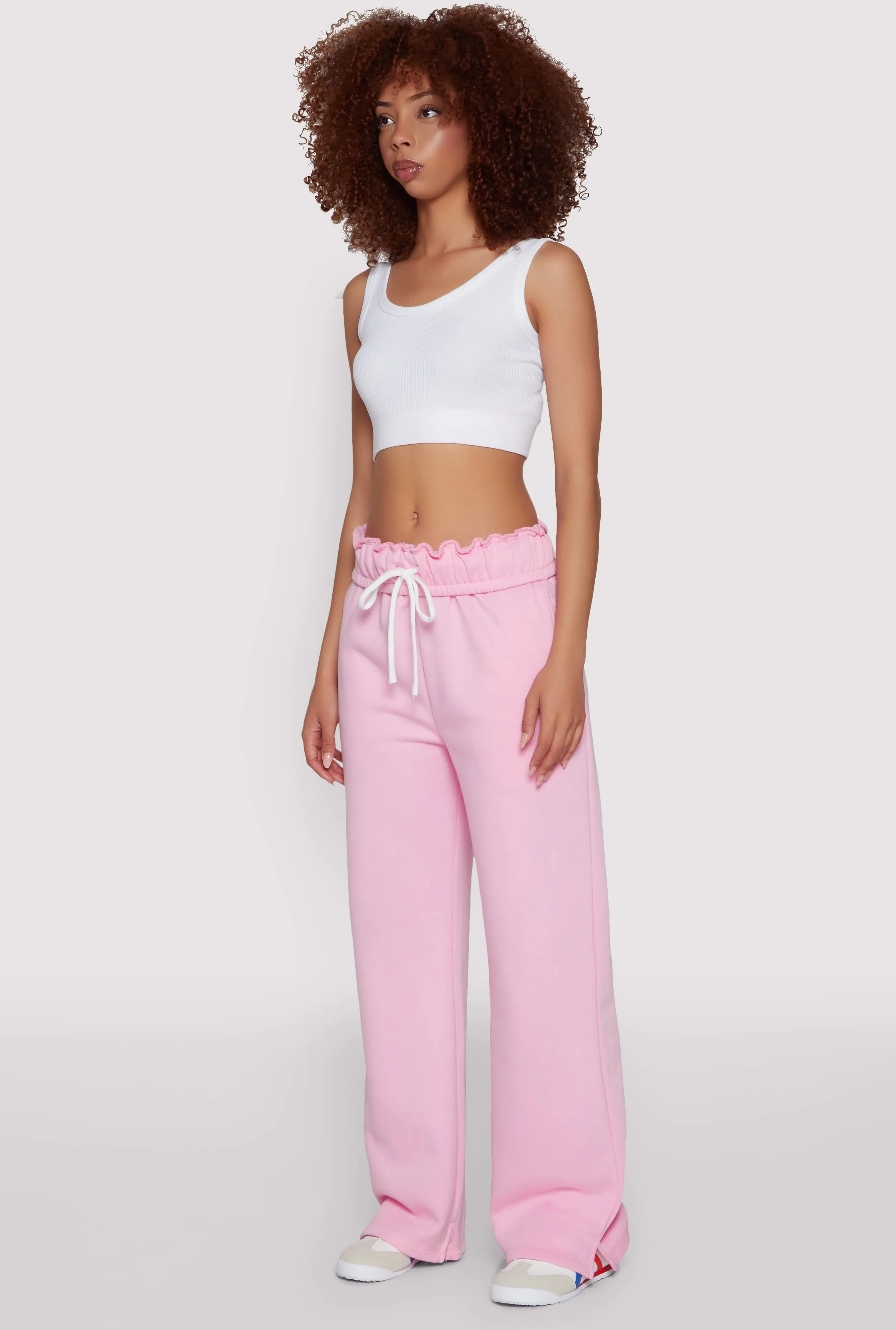 Drawstring Paper Bag Waist Sweatpants sold by Rainbow product image thumbnail 3