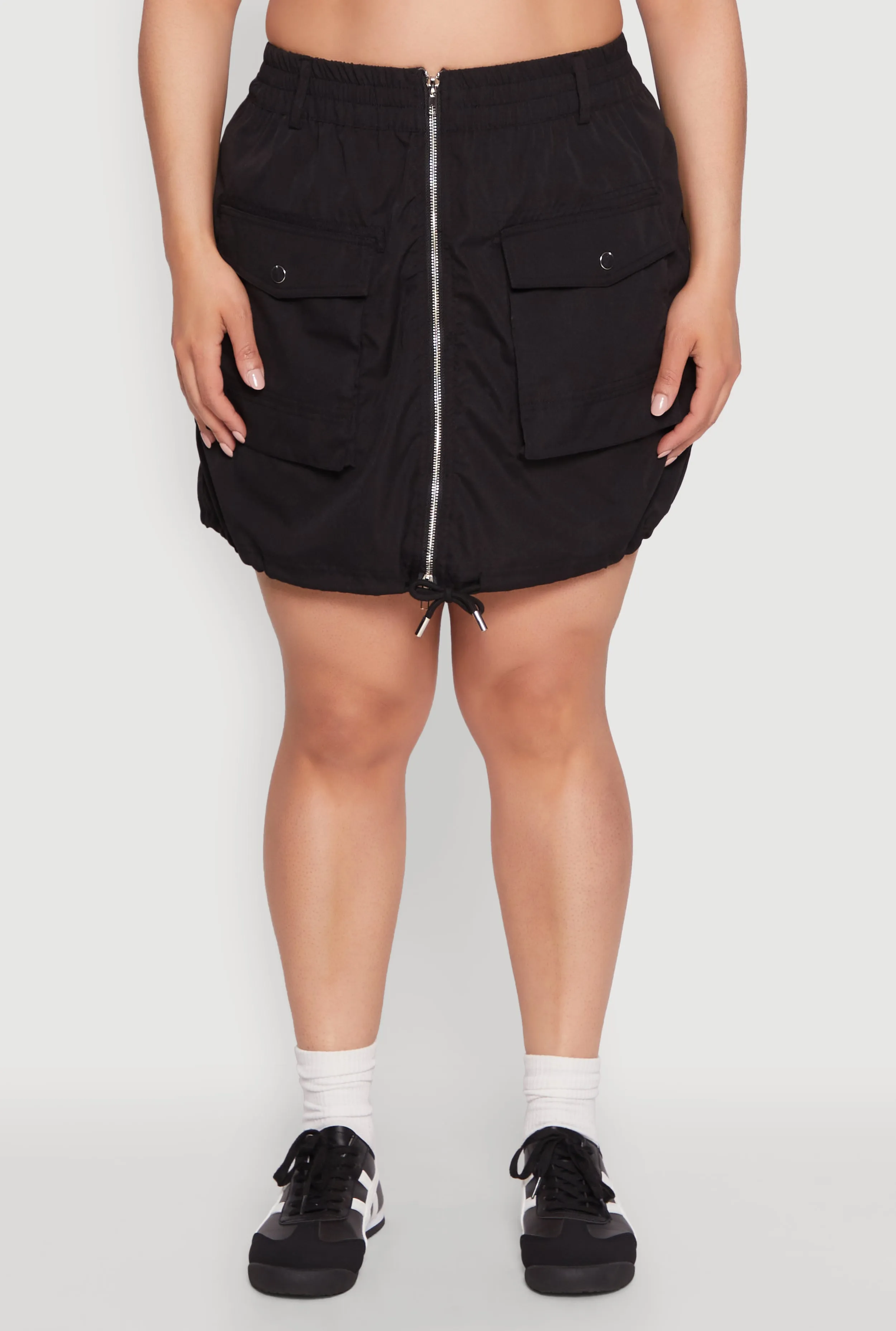 Plus Size Zip Front Cargo Pocket Skirt sold by Rainbow product image thumbnail 5