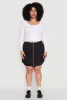 Plus Size Zip Front Cargo Pocket Skirt sold by Rainbow