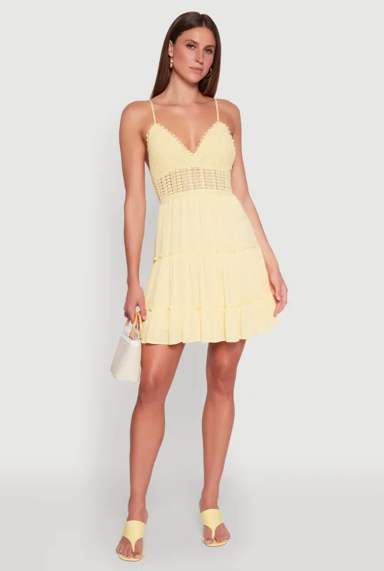 Crochet Tiered Dress sold by Rainbow