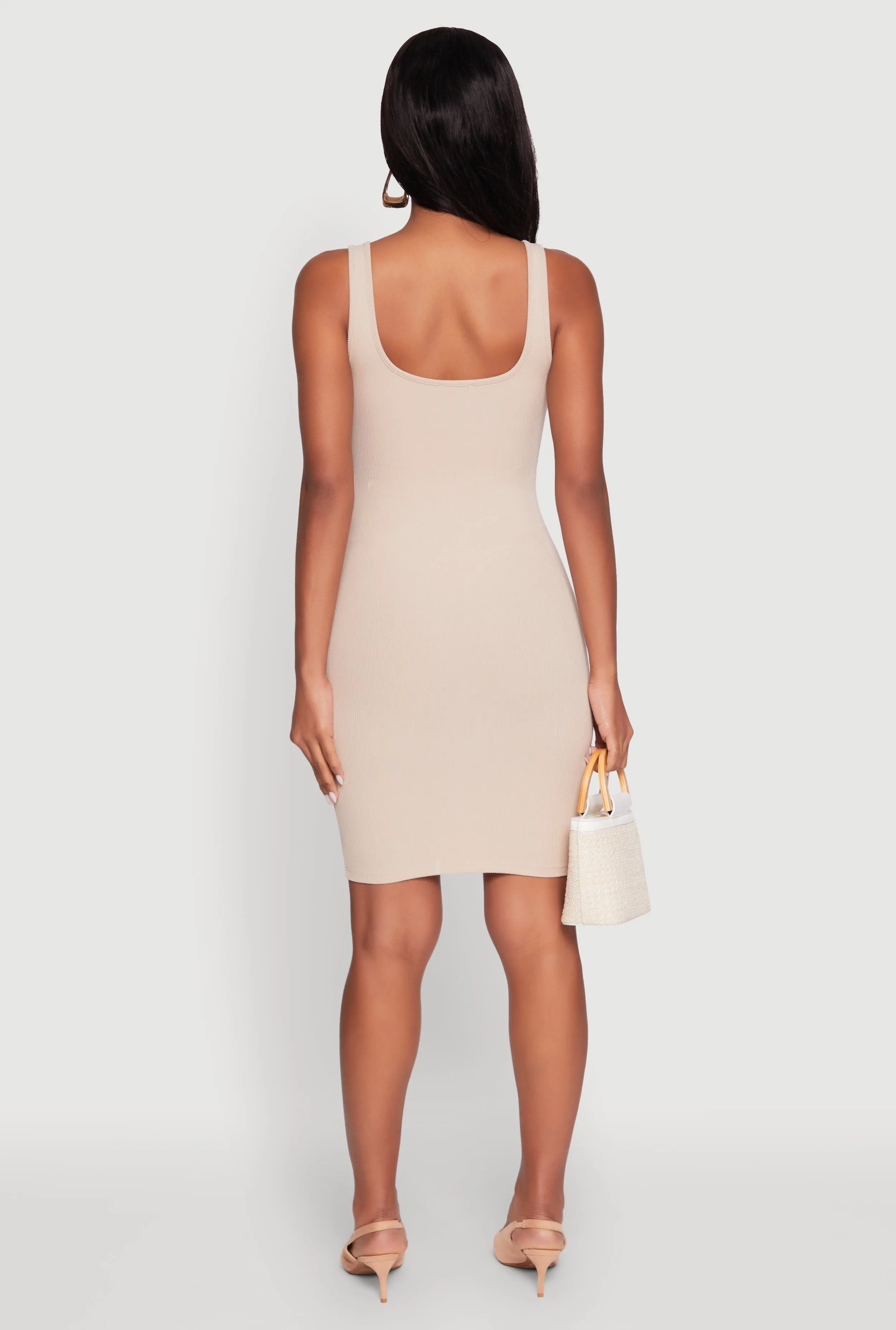 Rib Knit Scoop Neck Tank Dress sold by Rainbow product image thumbnail 5