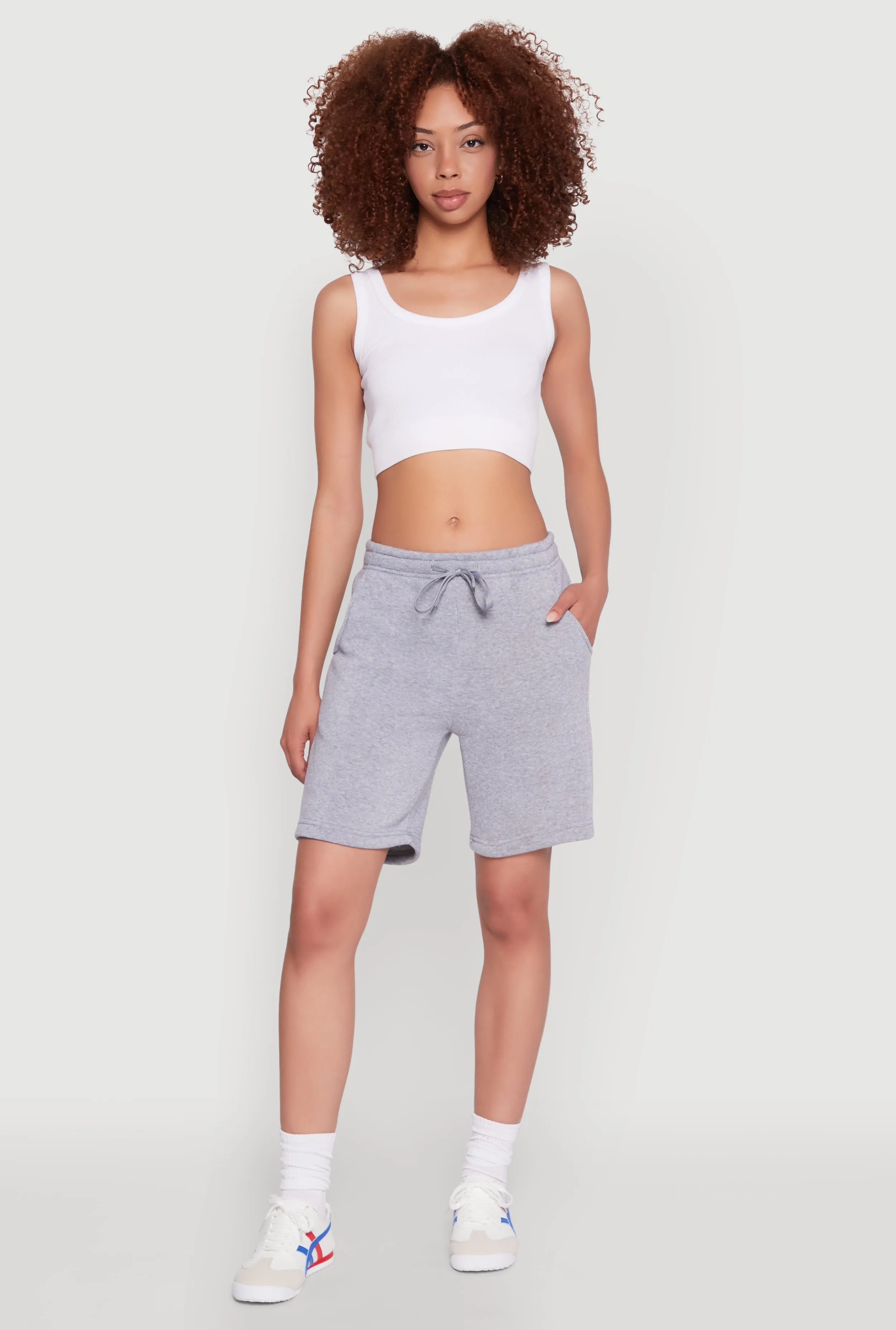 Drawstring Waist Sweatshorts sold by Rainbow