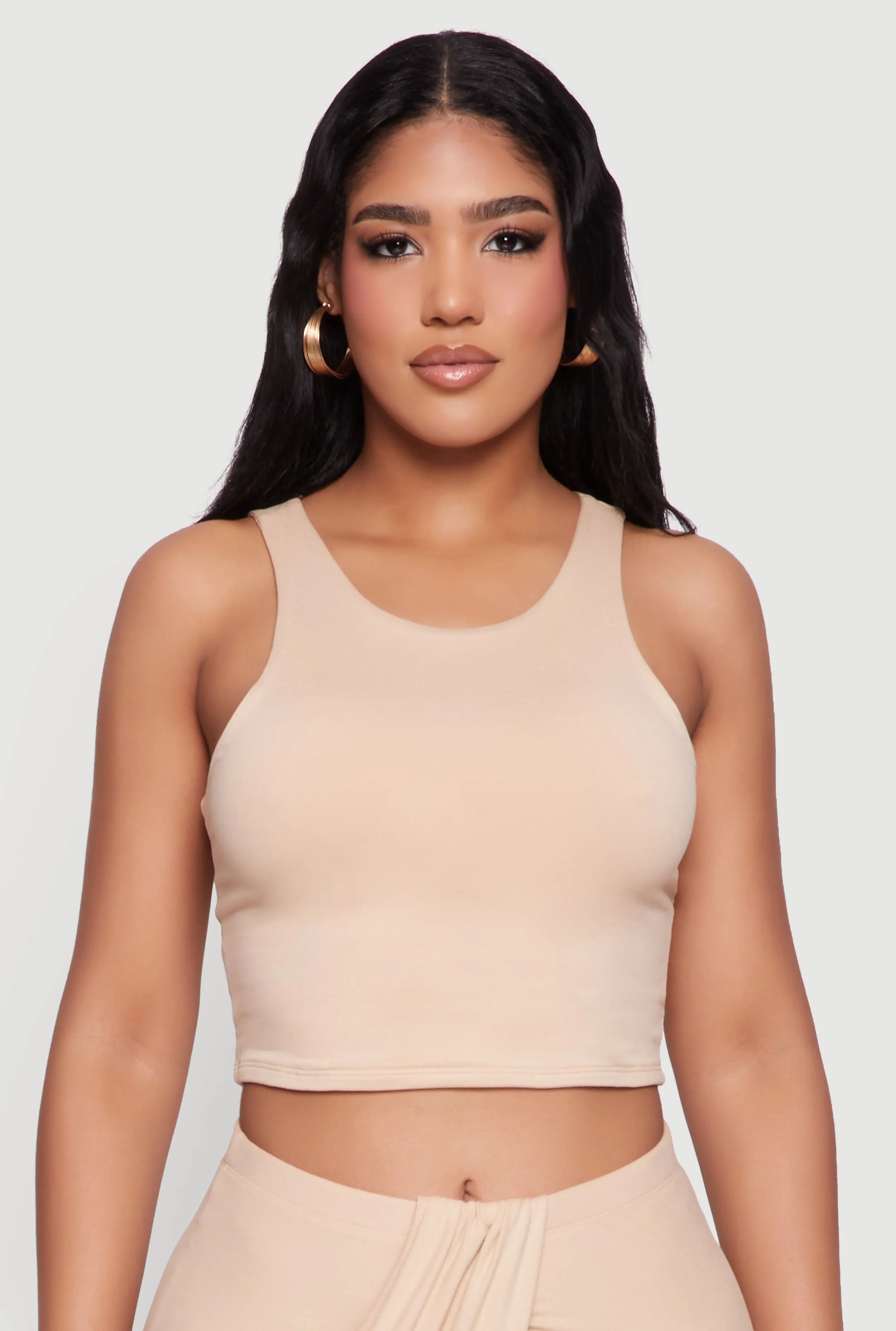 Soft Knit Cropped Tank Top sold by Rainbow