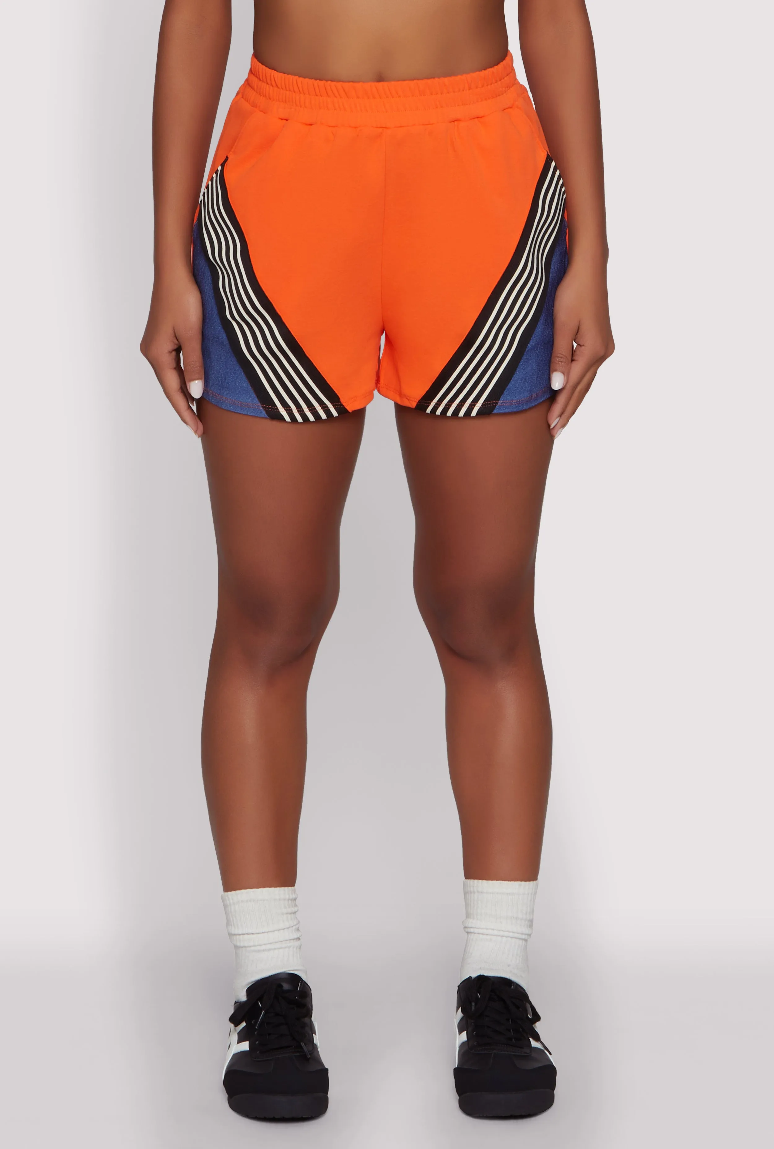 Color Block Stripe Detail Shorts sold by Rainbow product image thumbnail 3