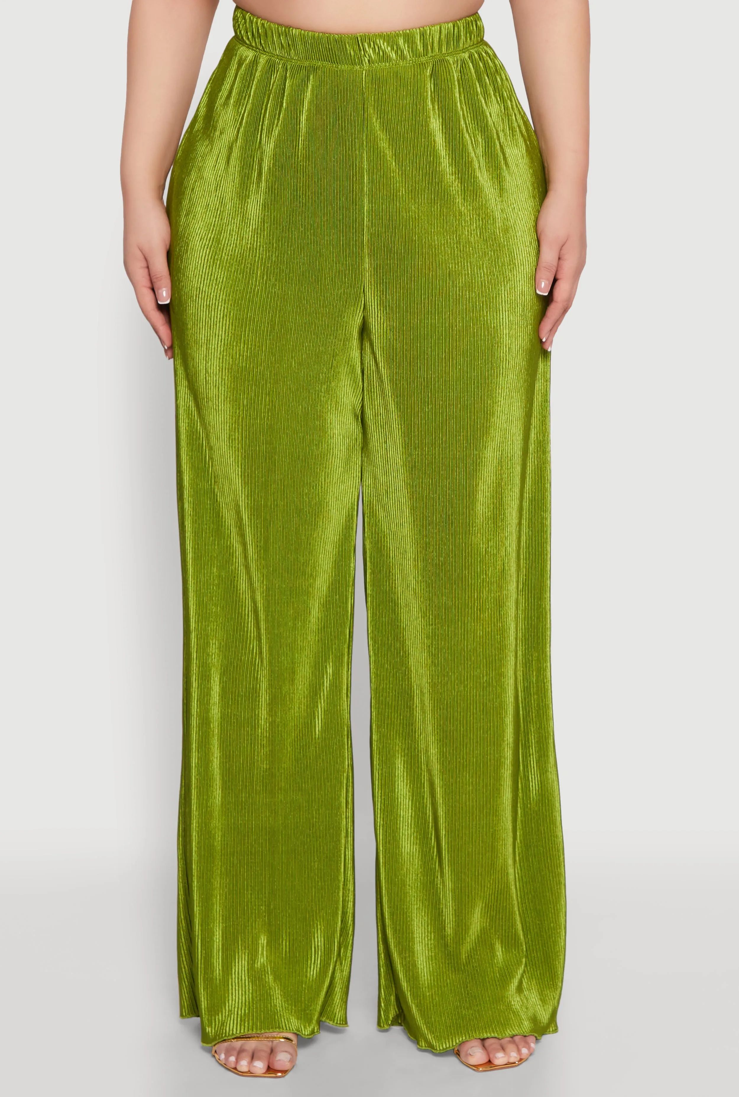 Plus Size Plisse Palazzo Pants sold by Rainbow product image thumbnail 3