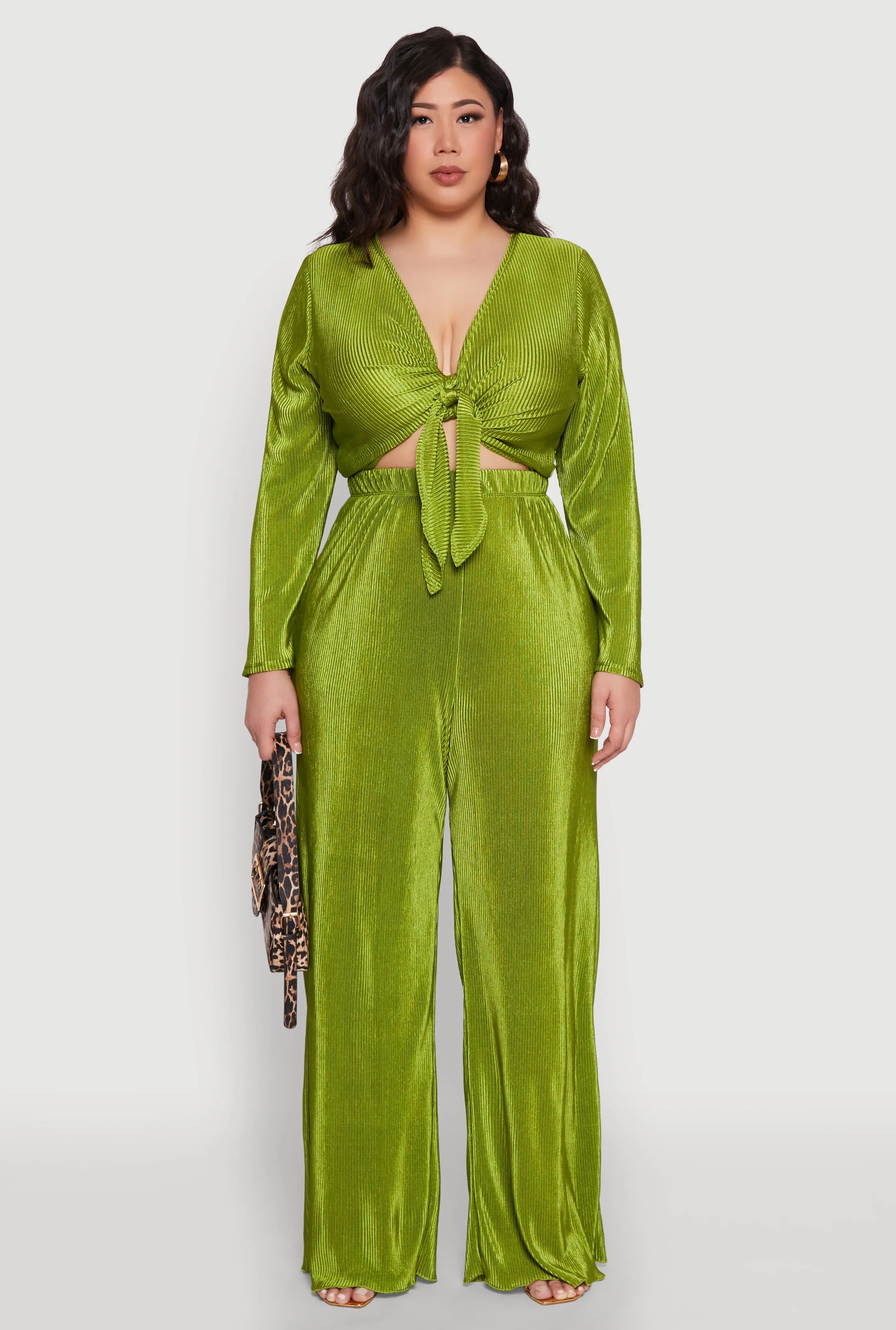 Plus Size Plisse Palazzo Pants sold by Rainbow product image thumbnail 2