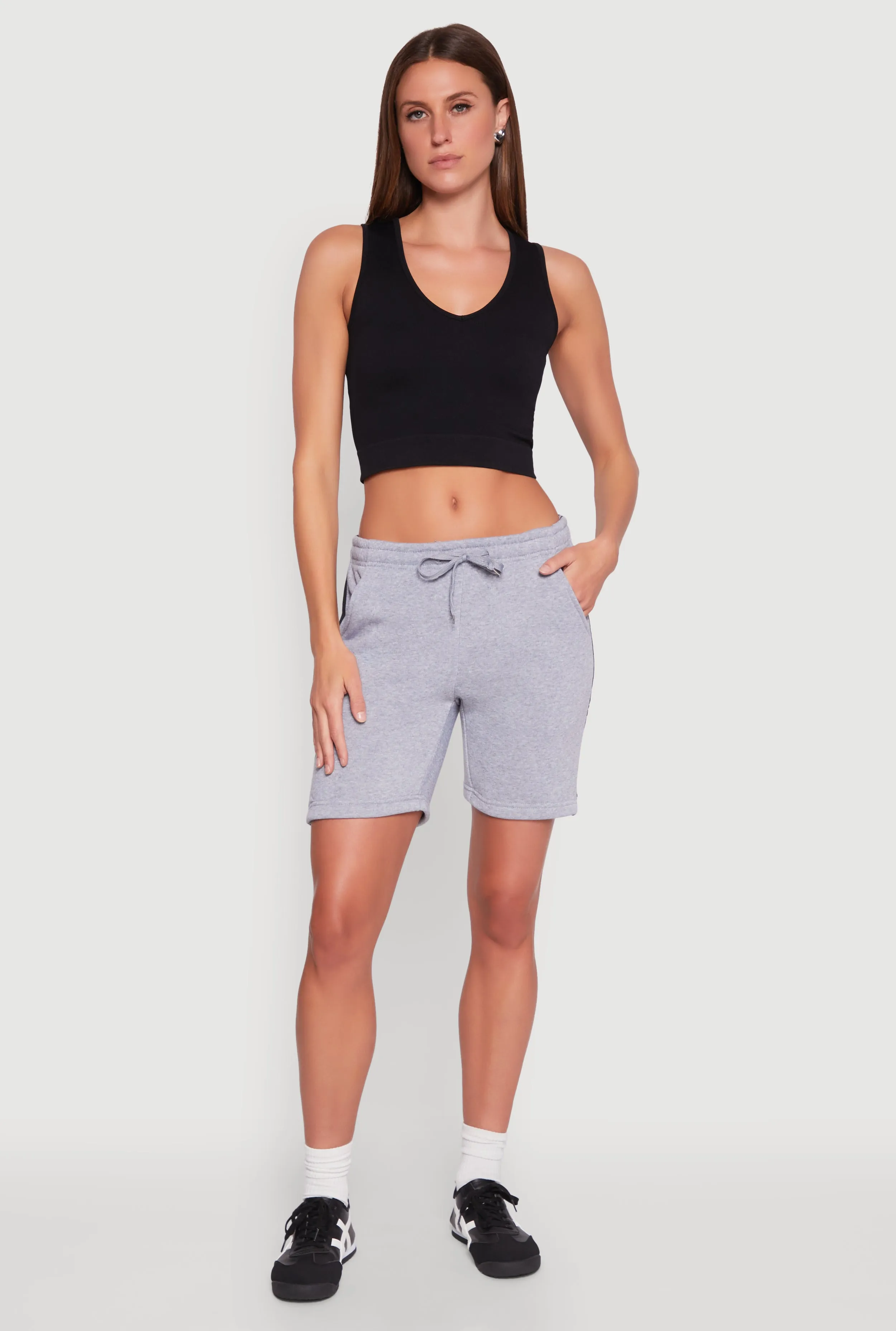 Varsity Stripe Sweatshorts sold by Rainbow