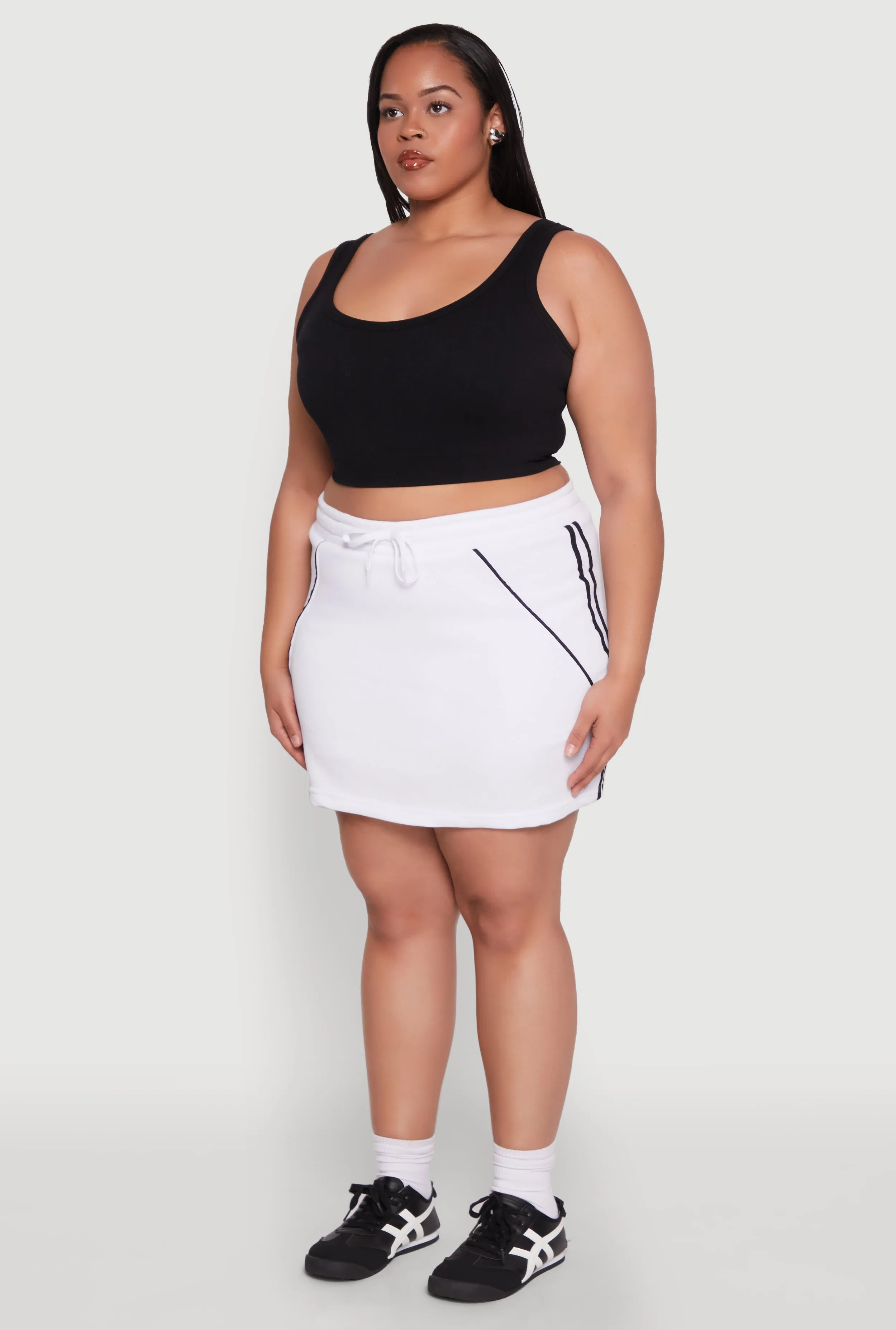 Plus Size Contrast Trim Skort sold by Rainbow product image thumbnail 3