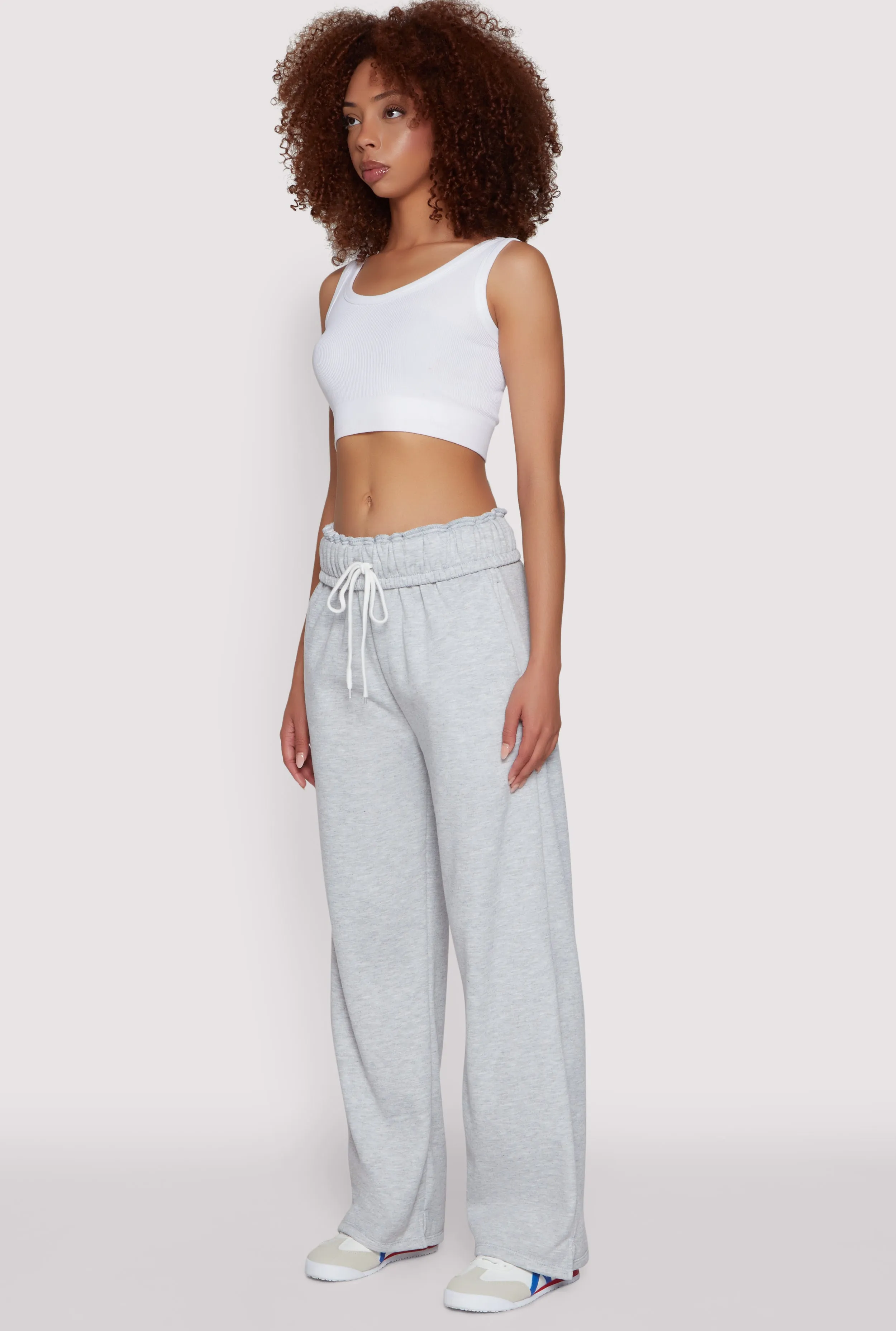 Drawstring Paper Bag Waist Sweatpants sold by Rainbow product image thumbnail 3