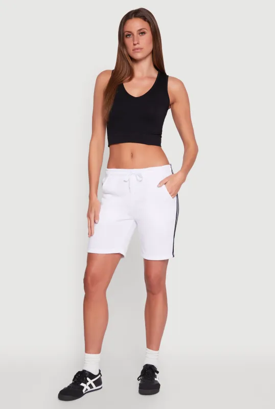 Varsity Stripe Sweatshorts sold by Rainbow