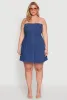 Plus Size Daisy Strapless Denim Skater Dress sold by Rainbow