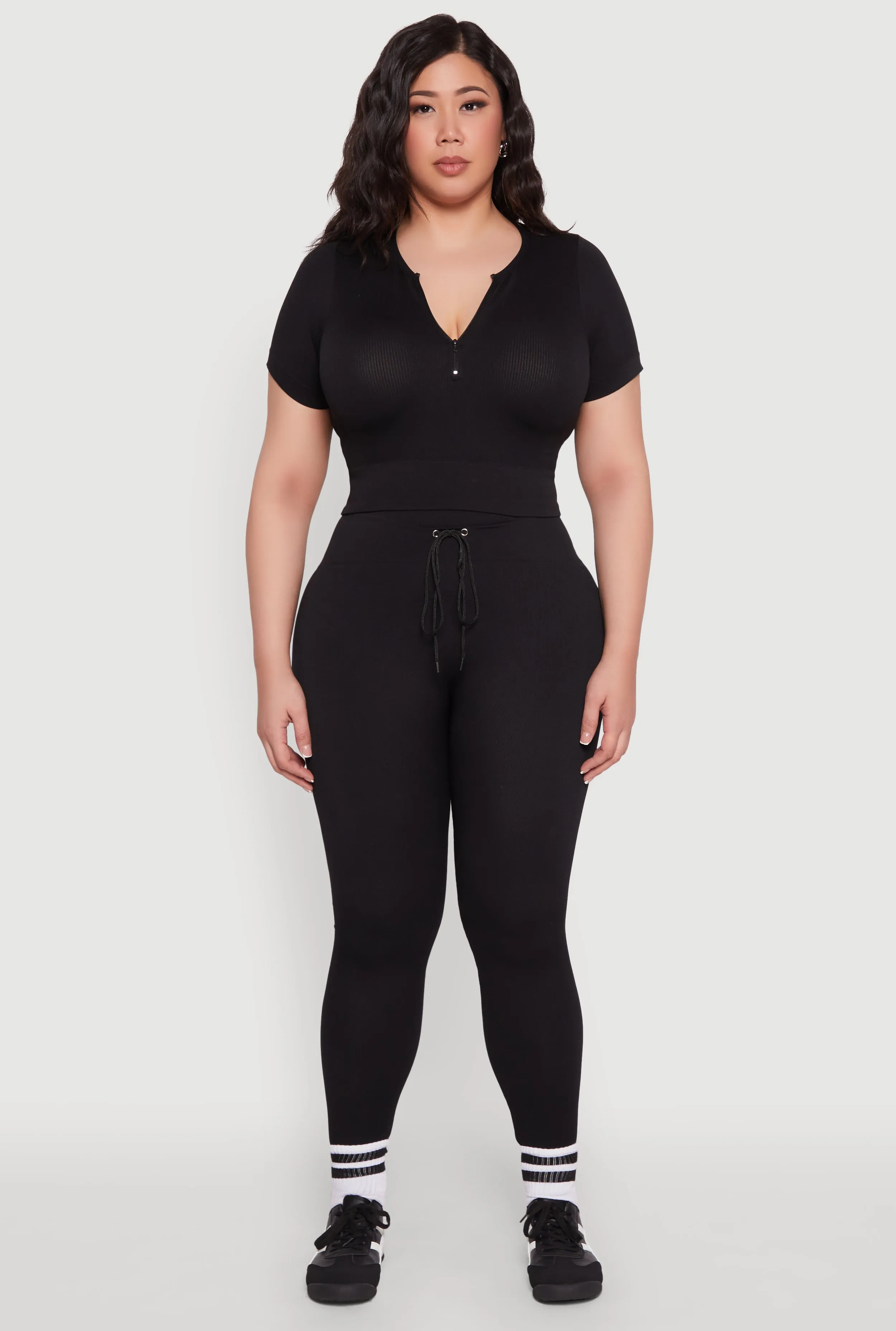 Plus Size Seamless Drawstring Waist Leggings sold by Rainbow product image thumbnail 2