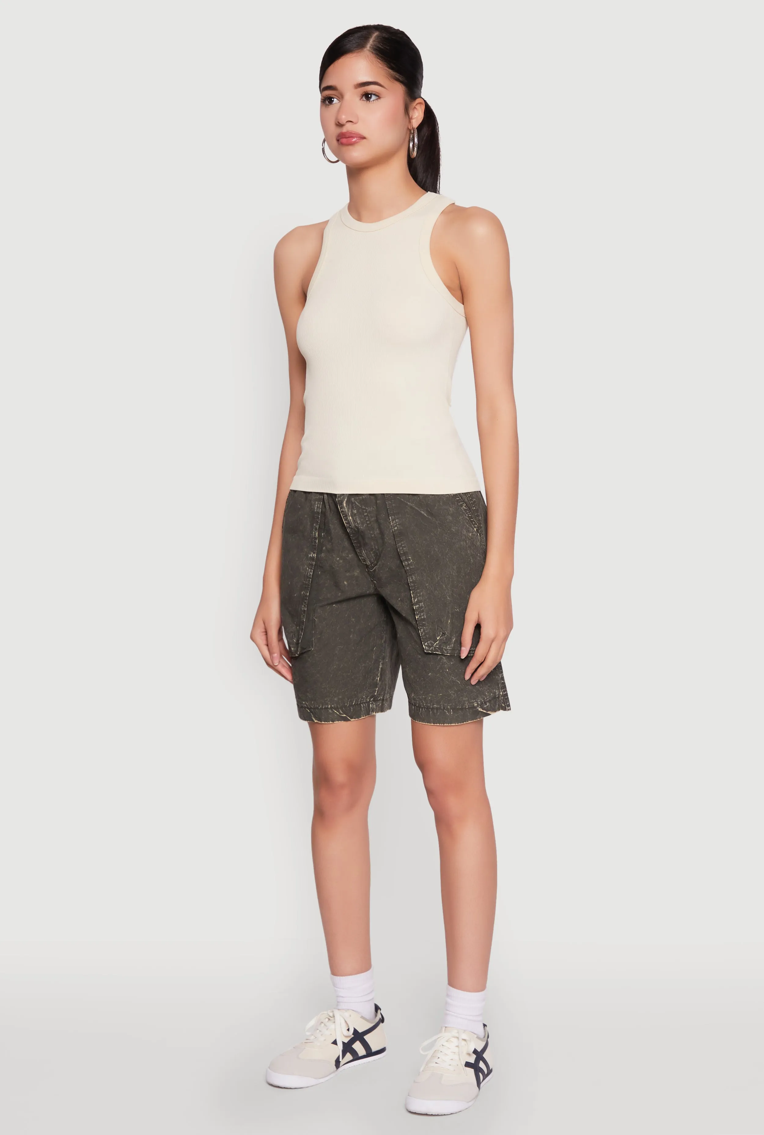 Seamless Rib Knit Crew Neck Tank Top sold by Rainbow product image thumbnail 5